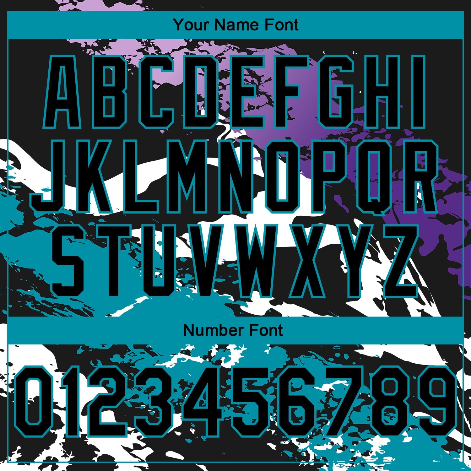 Custom Stitched Black Purple Teal-White 3D Pattern Design Splash Sports Pullover Sweatshirt Hoodie view 4