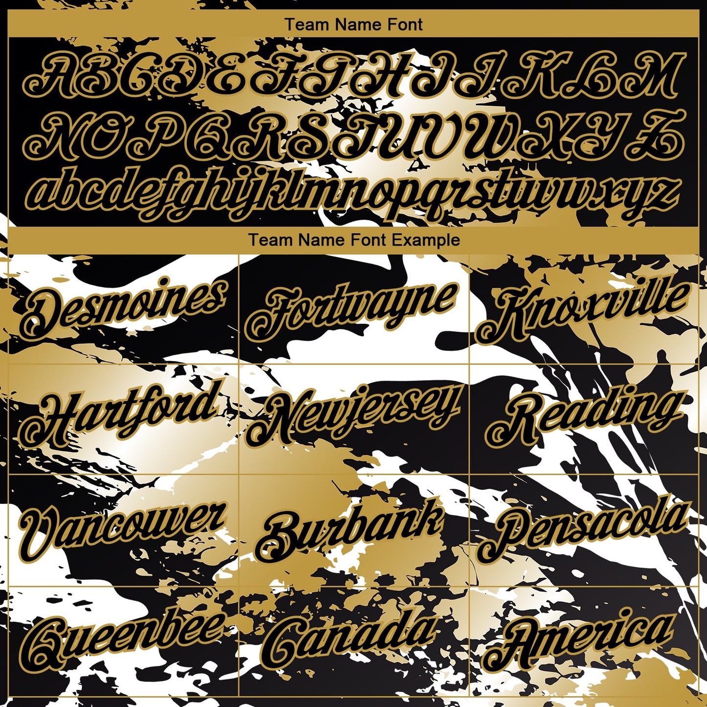 Custom Stitched Black Old Gold-White 3D Pattern Design Splash Sports Pullover Sweatshirt Hoodie view 3