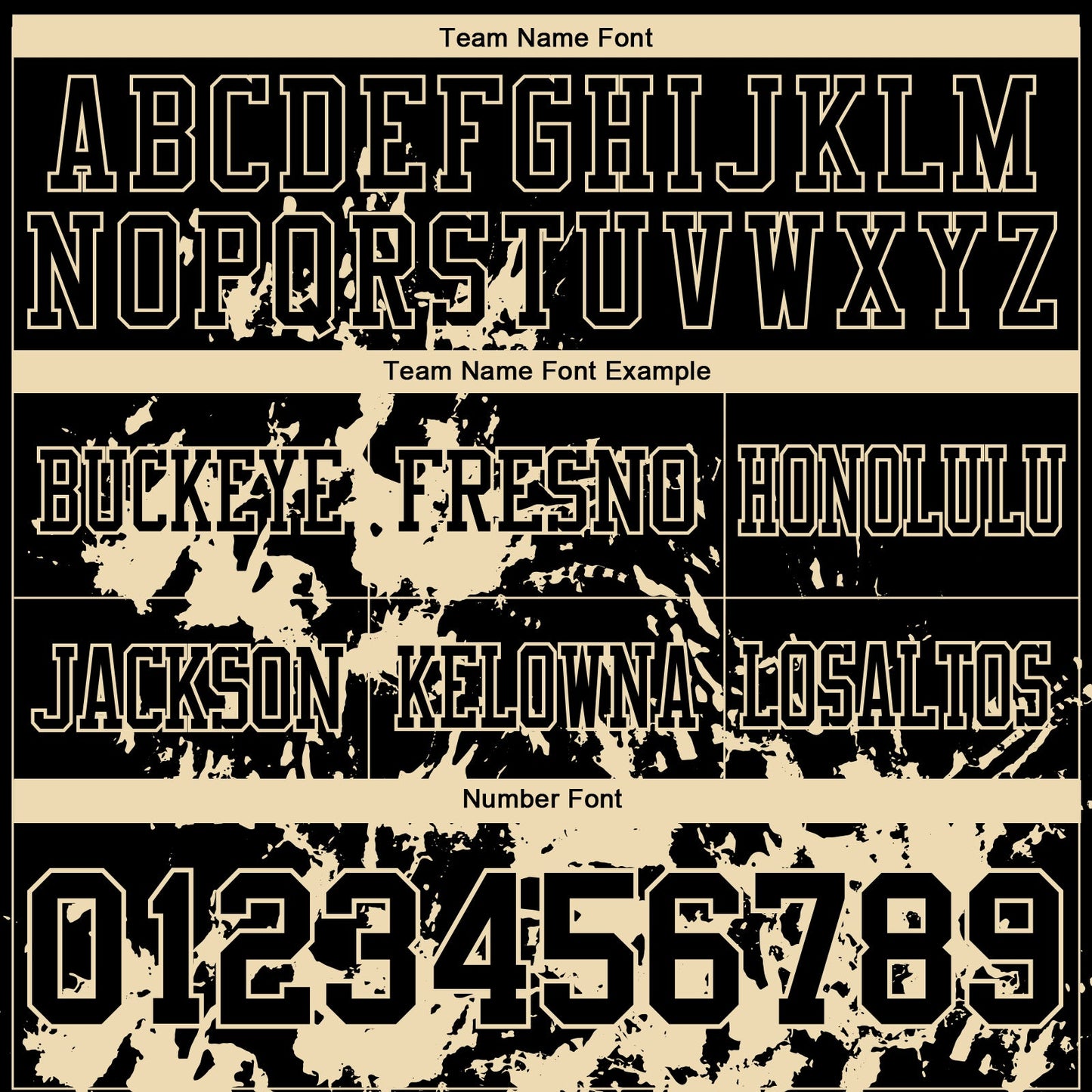 Custom Black Cream 3D Pattern Splash Authentic Football Jersey view 3