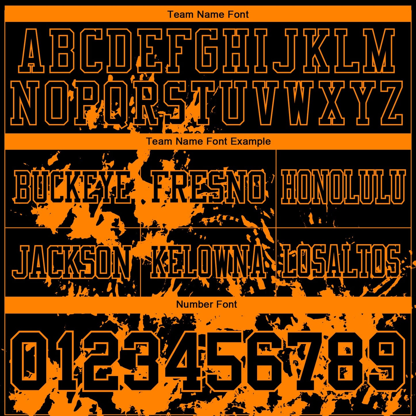Custom Black Bay Orange 3D Pattern Splash Authentic Football Jersey view 3