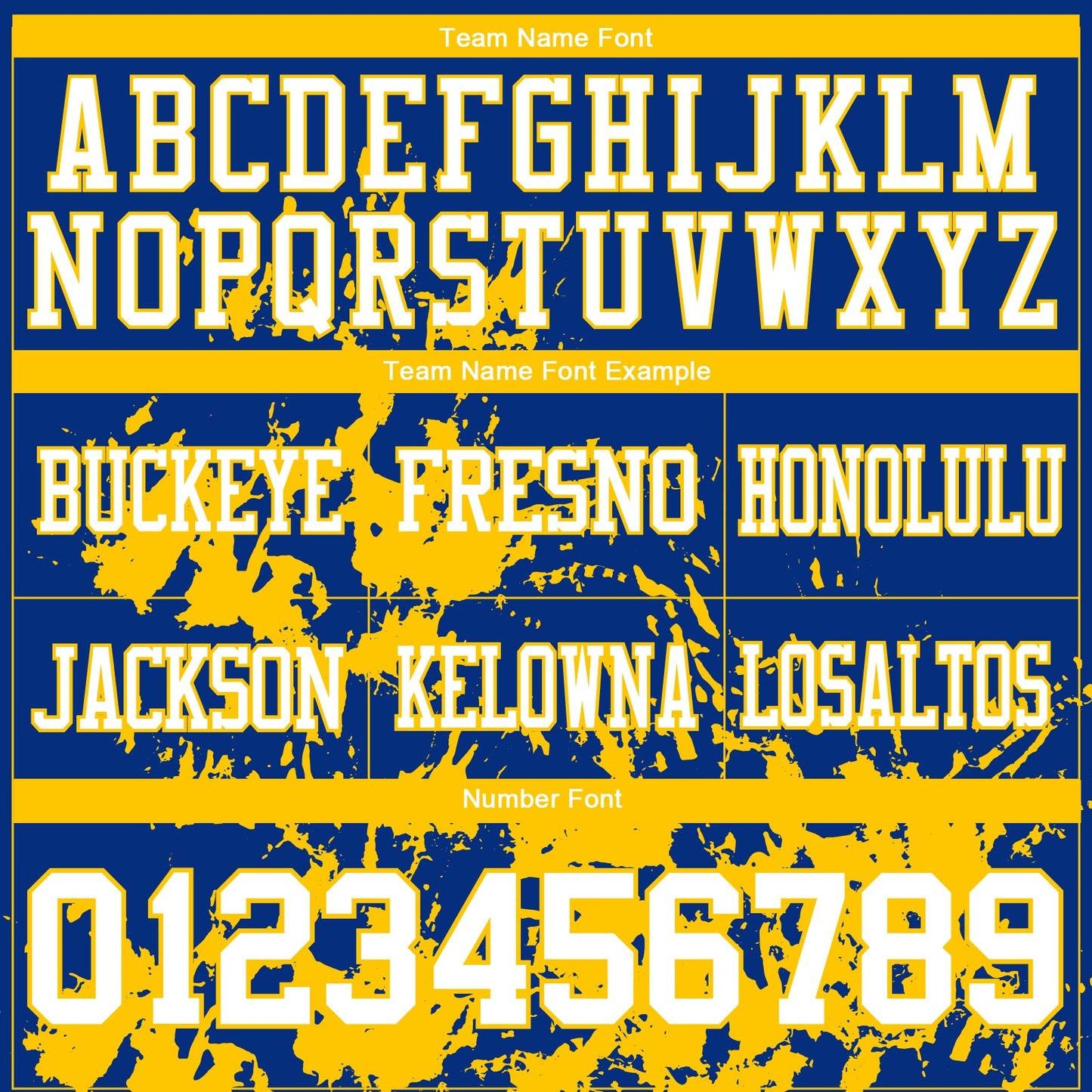 Custom Royal White-Yellow 3D Pattern Splash Authentic Football Jersey view 3