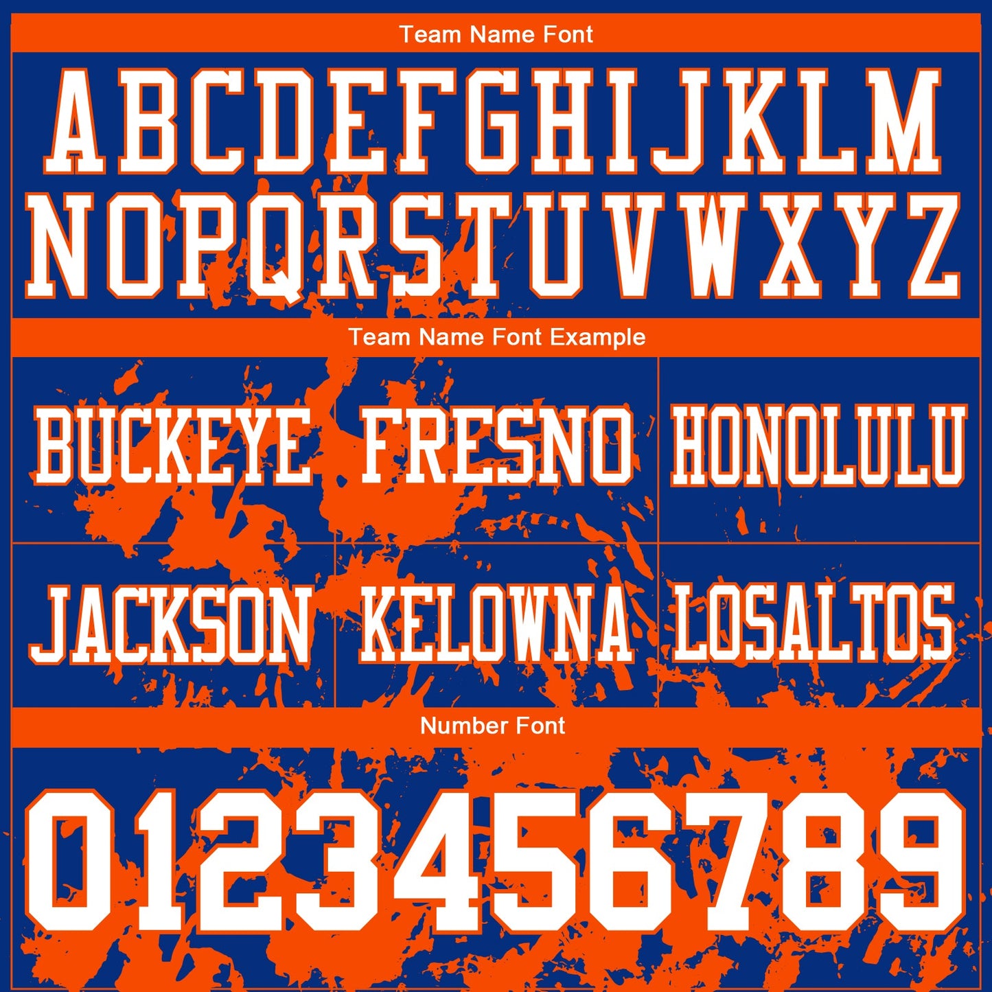 Custom Royal White-Orange 3D Pattern Splash Authentic Football Jersey view 3