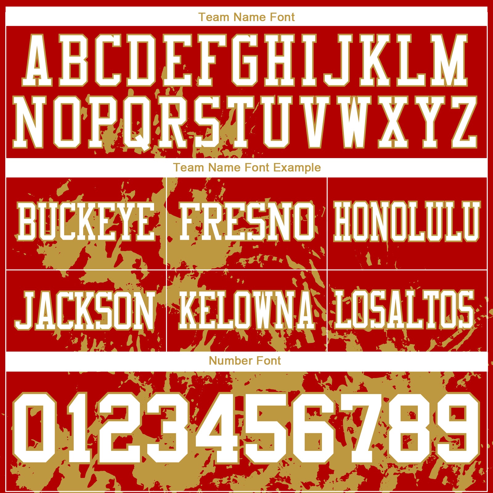 Custom Red White-Old Gold 3D Pattern Splash Authentic Football Jersey view 3