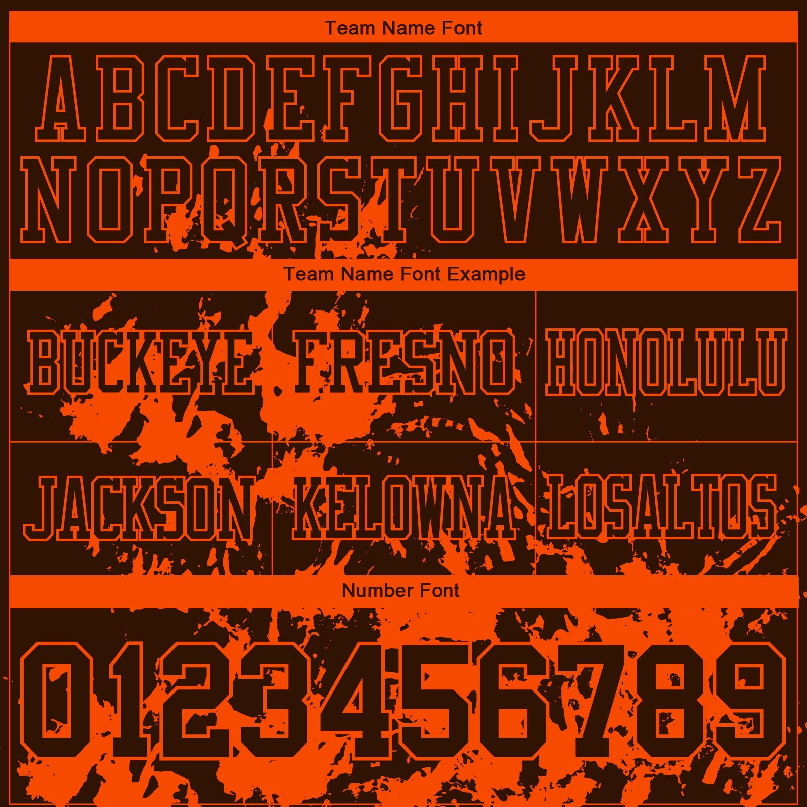 Custom Brown Orange 3D Pattern Splash Authentic Football Jersey view 3