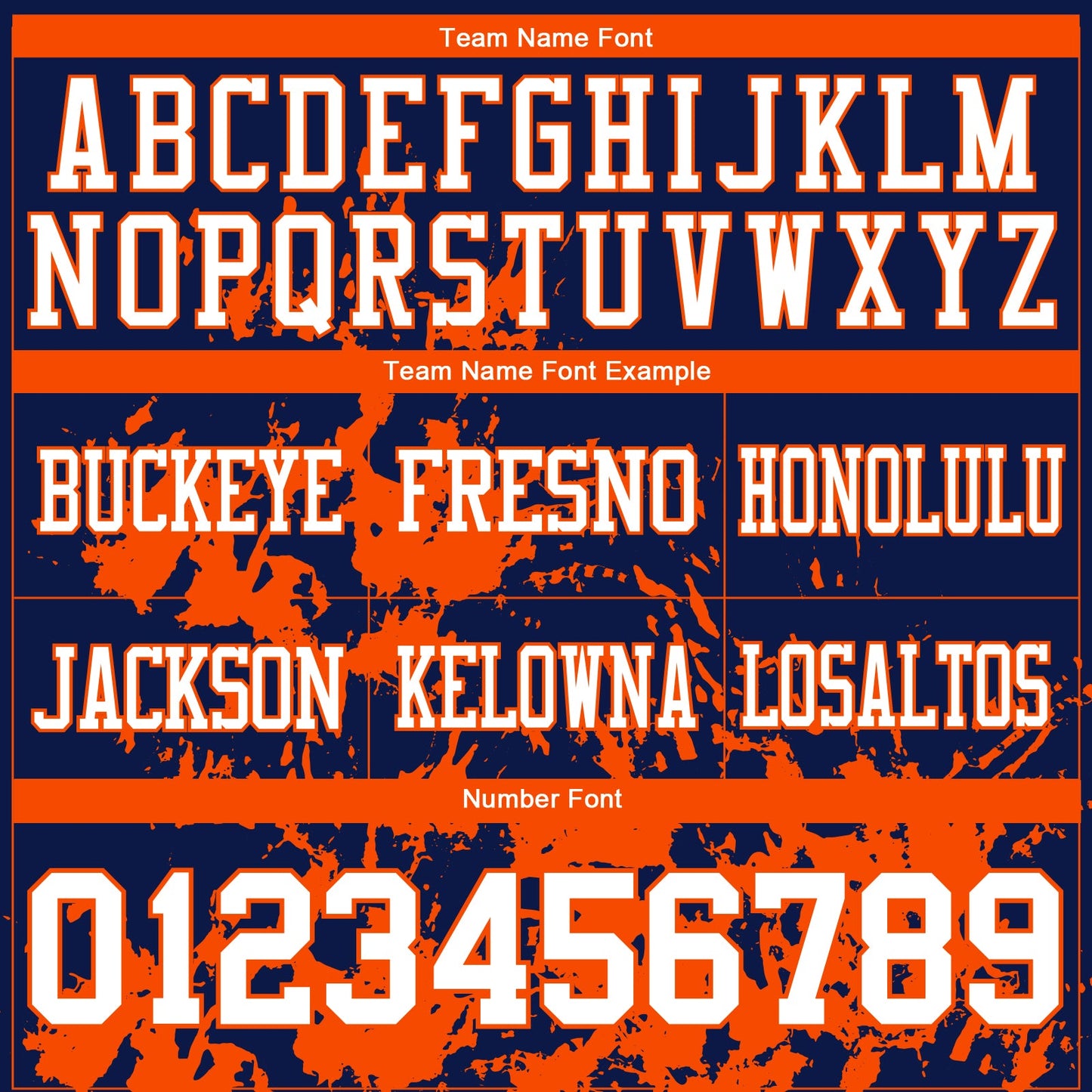 Custom Navy White-Orange 3D Pattern Splash Authentic Football Jersey view 3