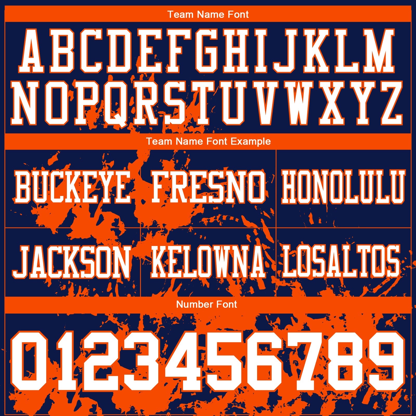 Custom Navy White-Orange 3D Pattern Splash Authentic Football Jersey view 3