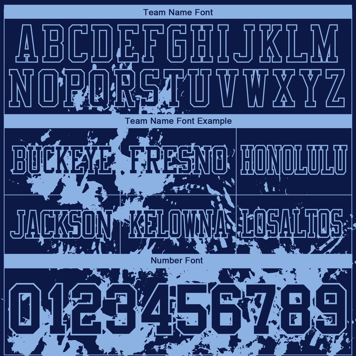 Custom Navy Light Blue 3D Pattern Splash Authentic Football Jersey view 3