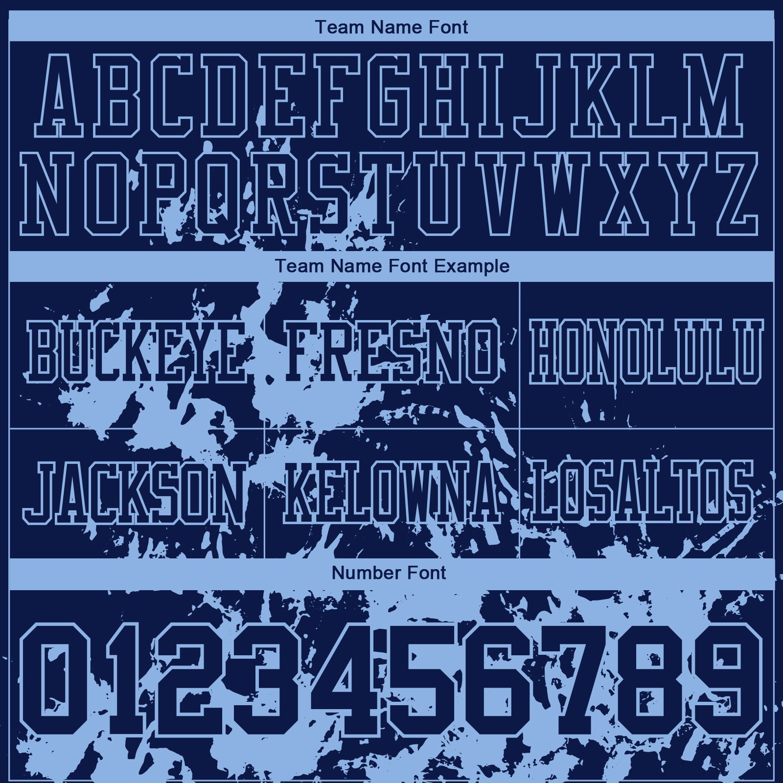 Custom Navy Light Blue 3D Pattern Splash Authentic Football Jersey view 3
