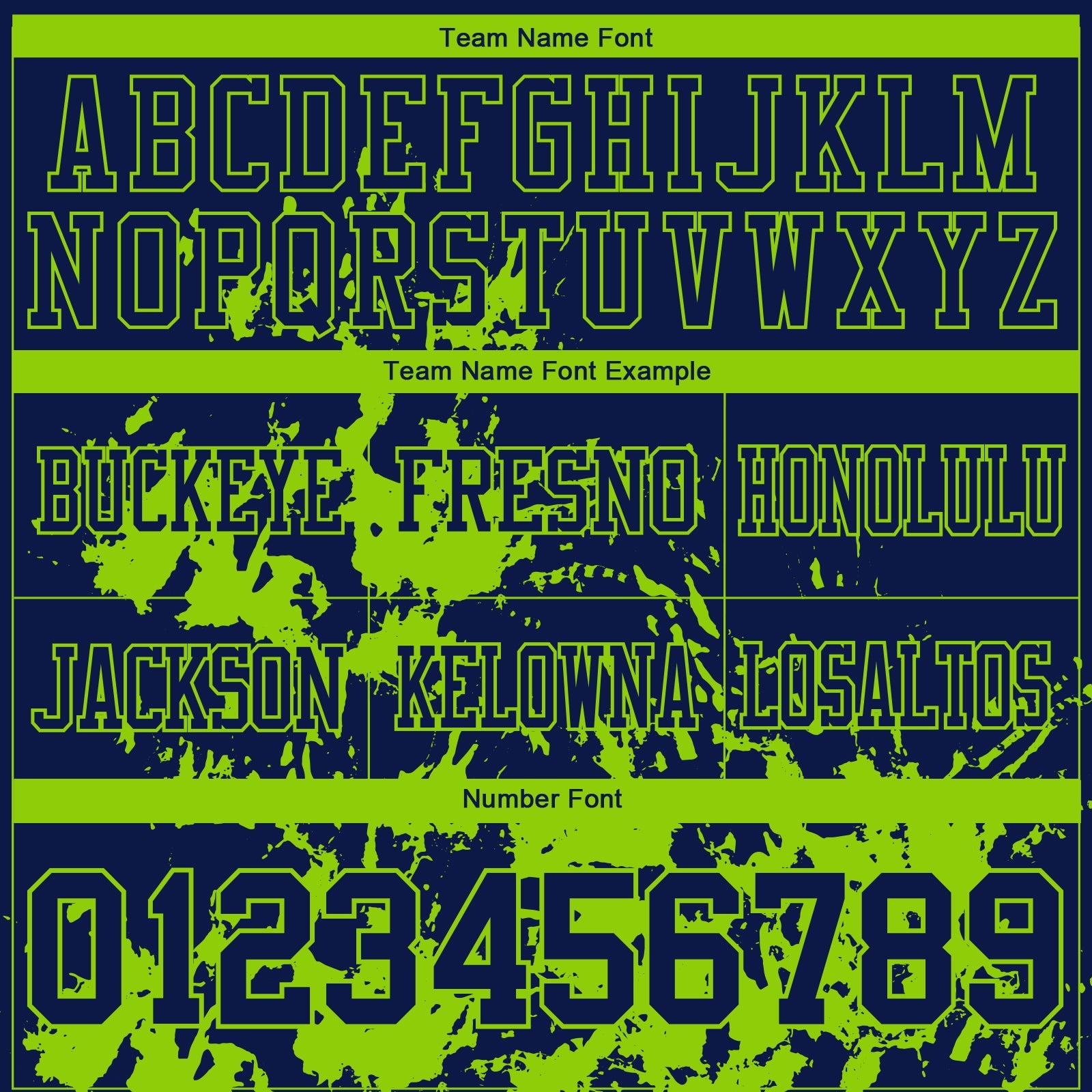 Custom Navy Neon Green 3D Pattern Splash Authentic Football Jersey view 3