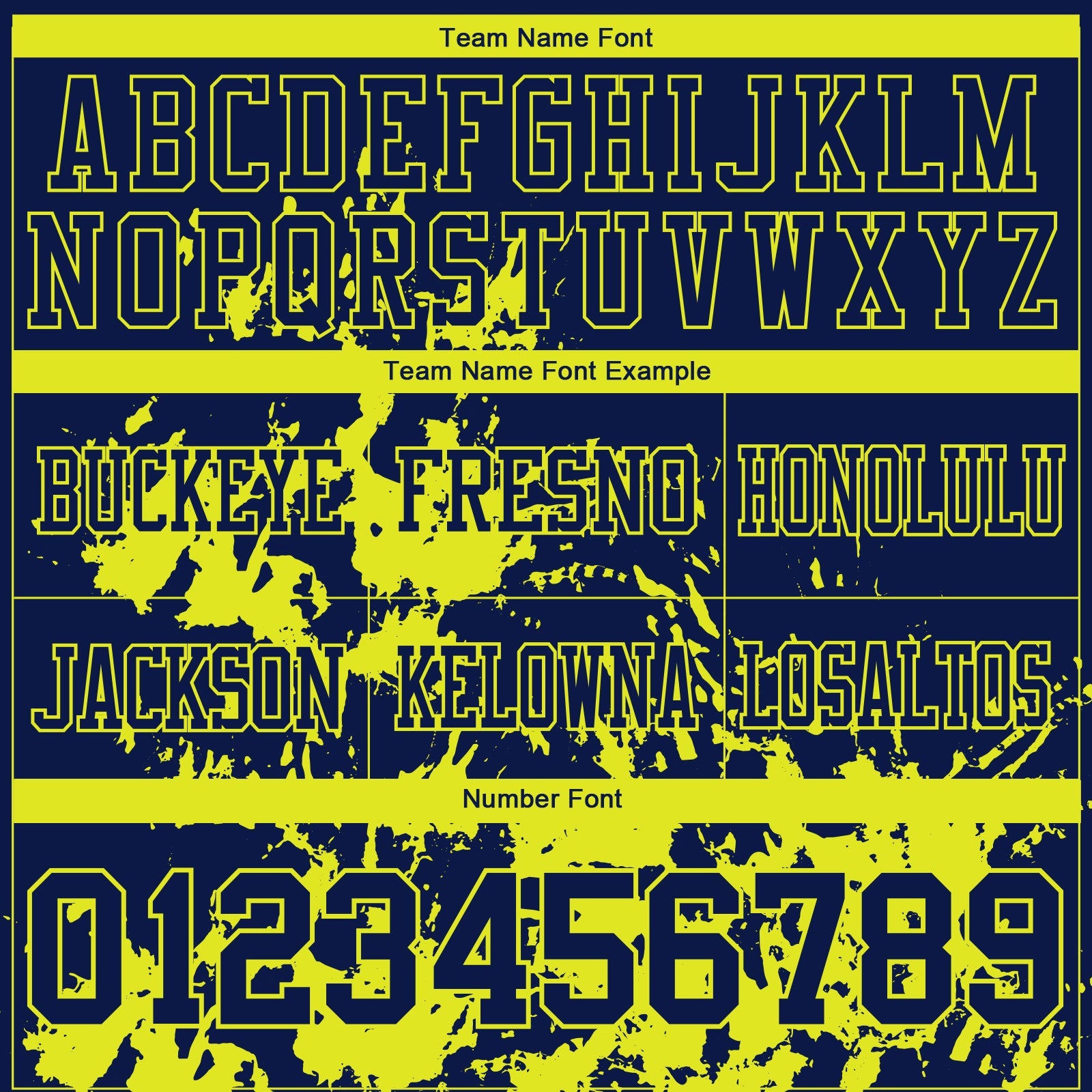 Custom Navy Neon Yellow 3D Pattern Splash Authentic Football Jersey view 3