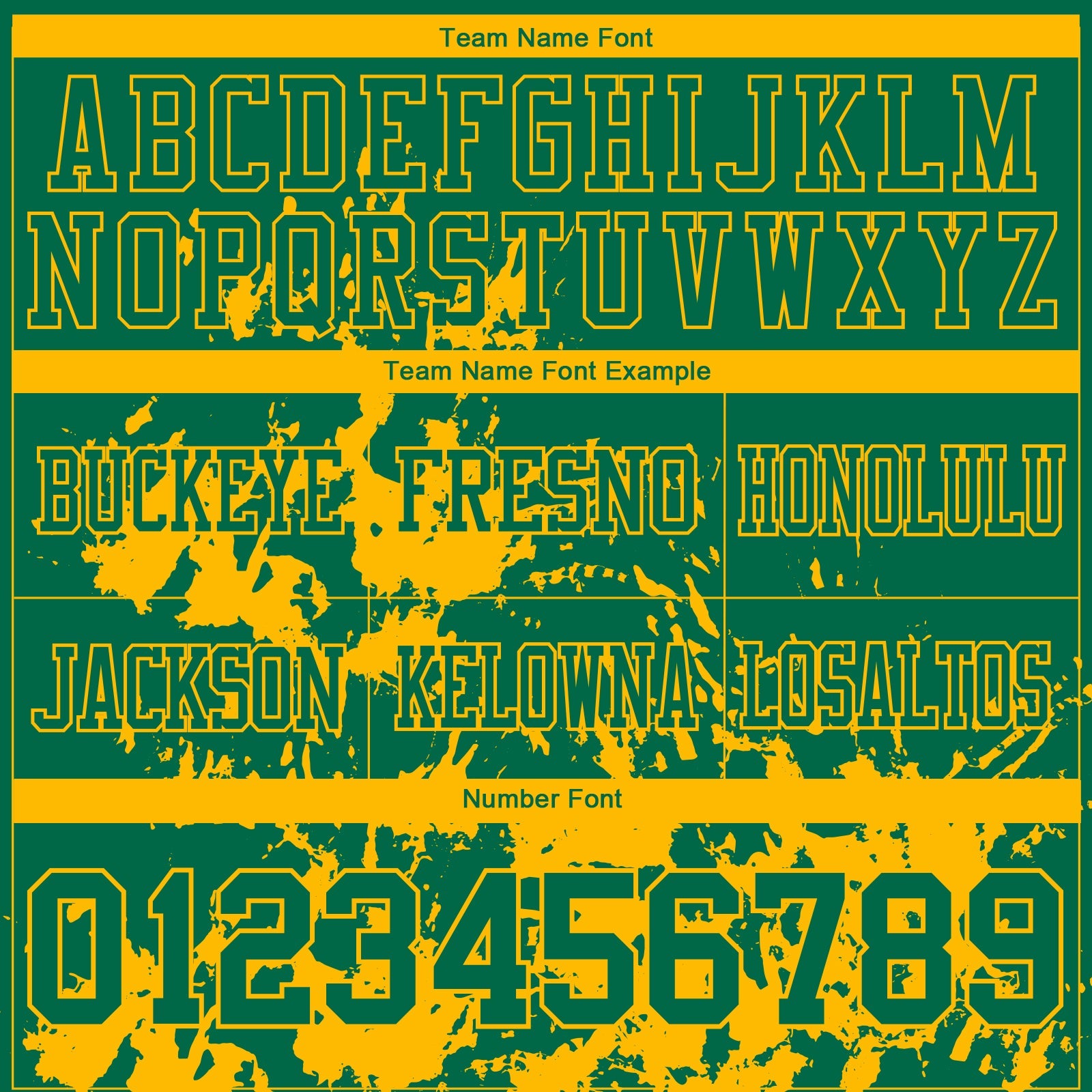 Custom Kelly Green Gold 3D Pattern Splash Authentic Football Jersey view 3