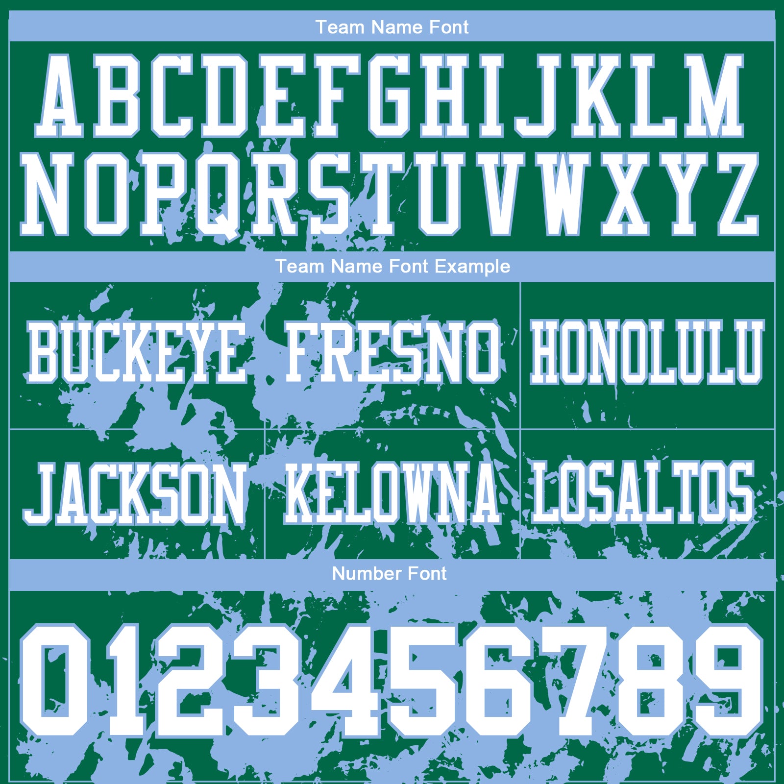 Custom Kelly Green White-Light Blue 3D Pattern Splash Authentic Football Jersey view 3