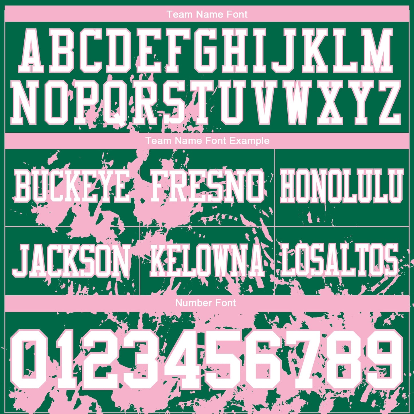 Custom Kelly Green White-Light Pink 3D Pattern Splash Authentic Football Jersey view 3