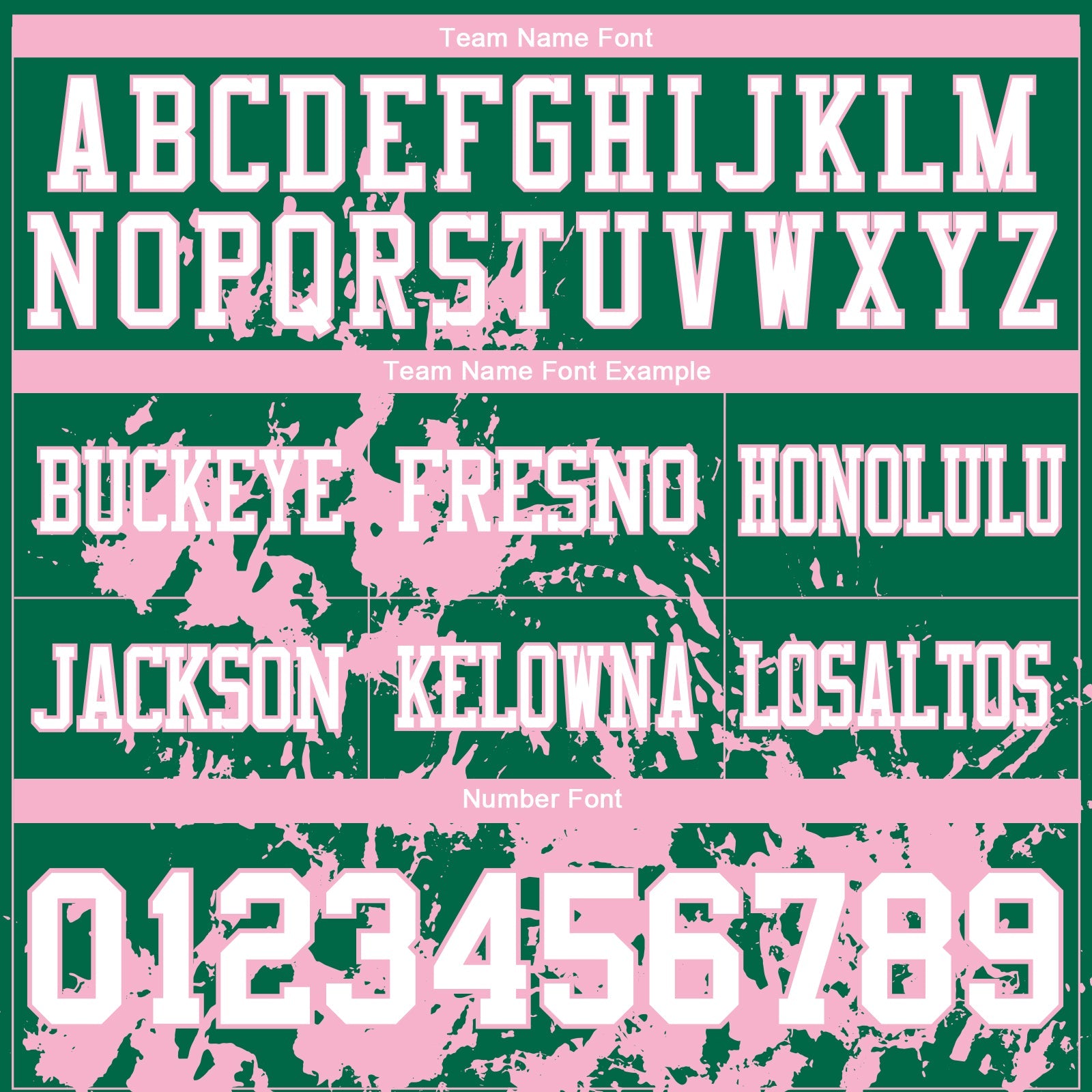 Custom Kelly Green White-Light Pink 3D Pattern Splash Authentic Football Jersey view 3