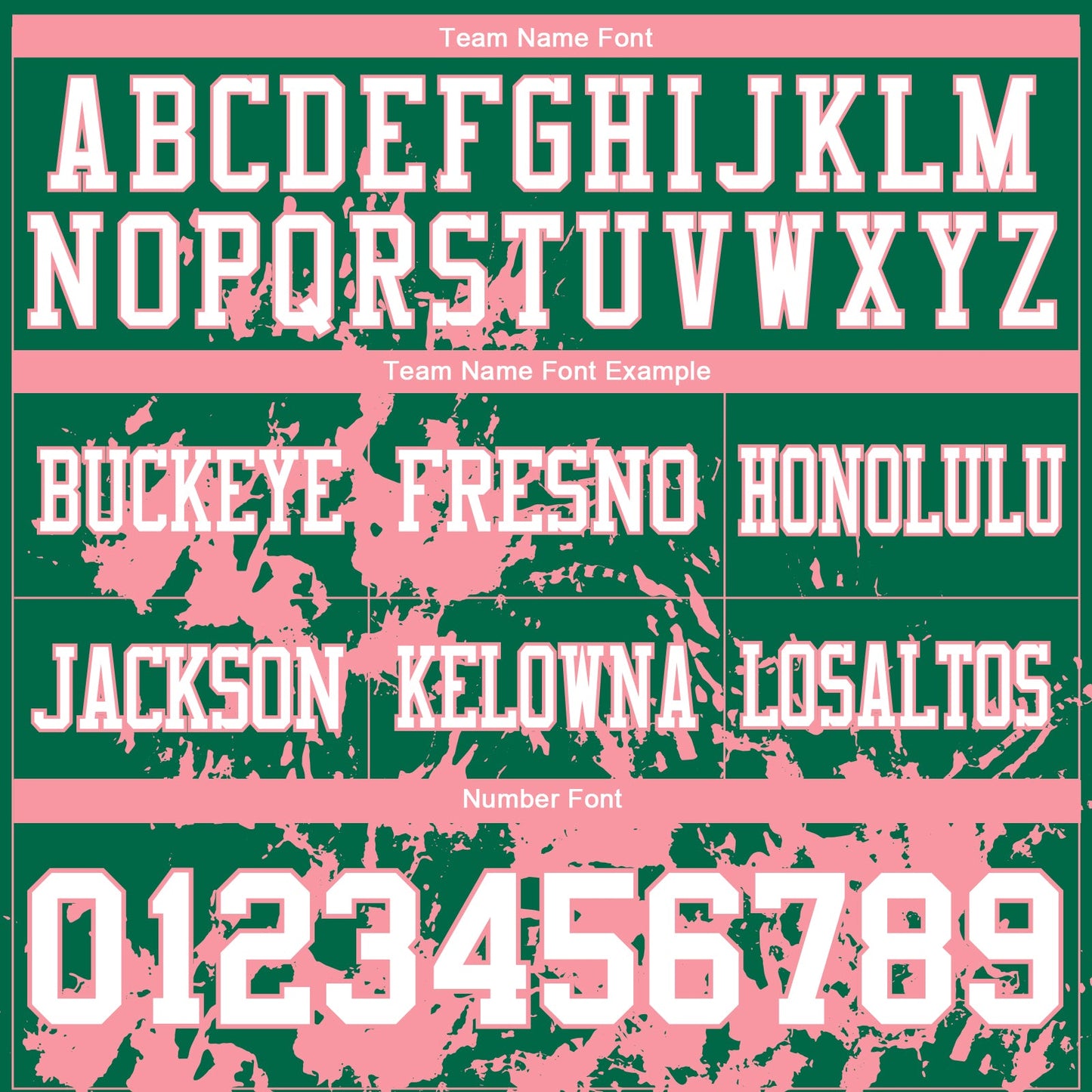 Custom Kelly Green White-Medium Pink 3D Pattern Splash Authentic Football Jersey view 3