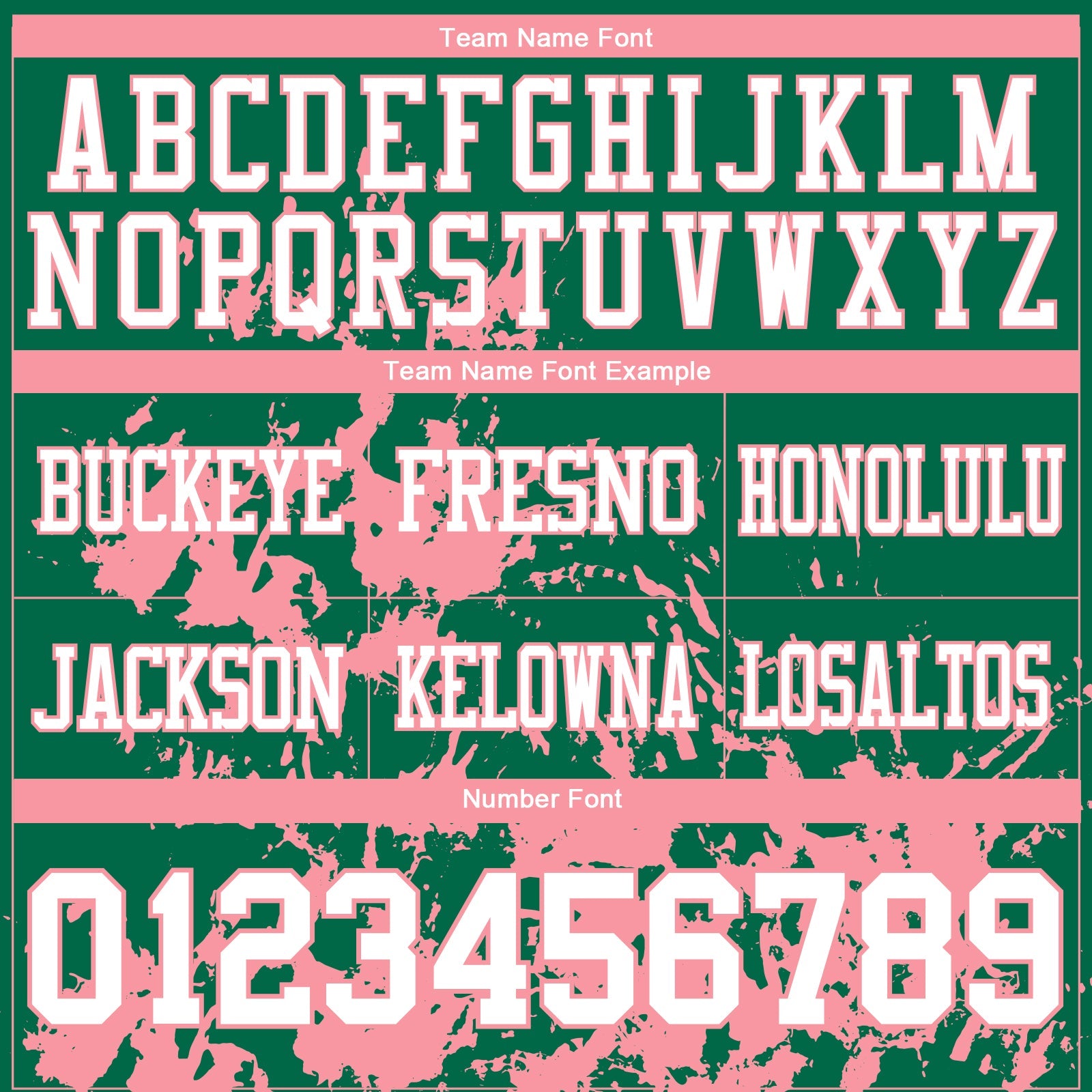 Custom Kelly Green White-Medium Pink 3D Pattern Splash Authentic Football Jersey view 3