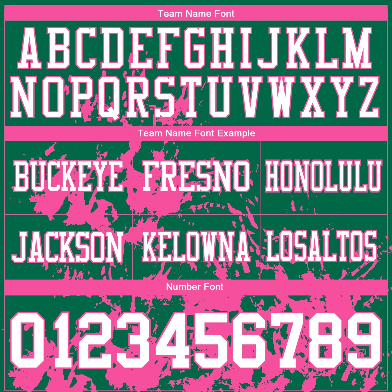 Custom Kelly Green White-Pink 3D Pattern Splash Authentic Football Jersey view 3