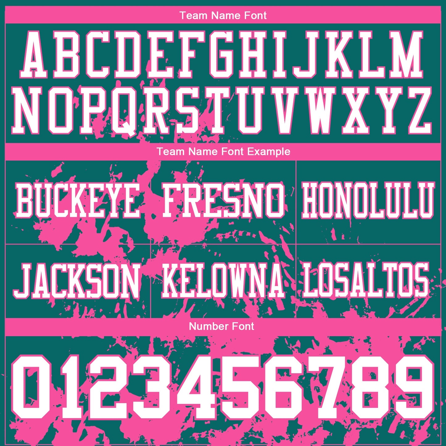 Custom Teal White-Pink 3D Pattern Splash Authentic Football Jersey view 3