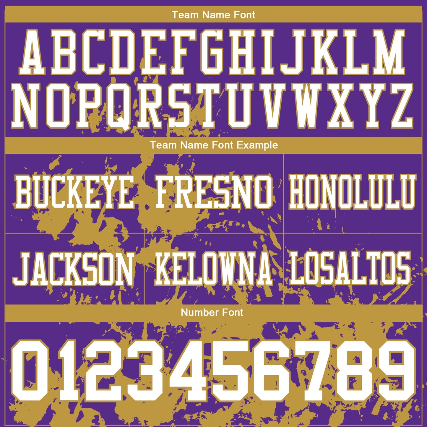Custom Purple White-Old Gold 3D Pattern Splash Authentic Football Jersey view 3