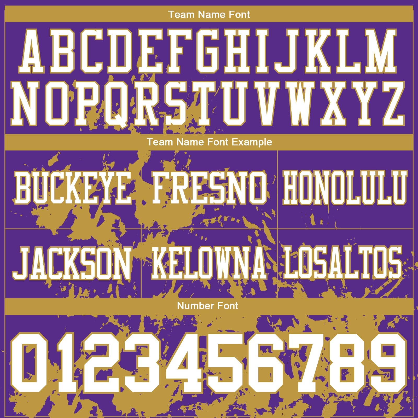 Custom Purple White-Old Gold 3D Pattern Splash Authentic Football Jersey view 3