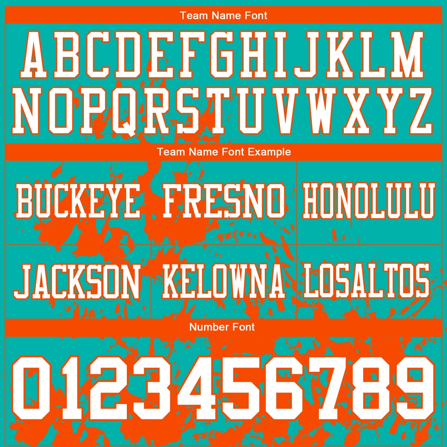 Custom Aqua White-Orange 3D Pattern Splash Authentic Football Jersey view 3