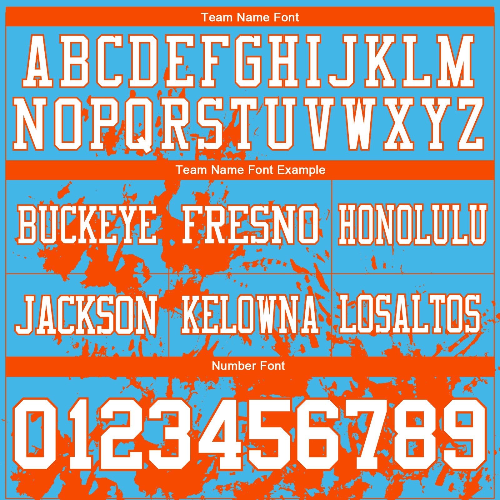 Custom Sky Blue White-Orange 3D Pattern Splash Authentic Football Jersey view 3