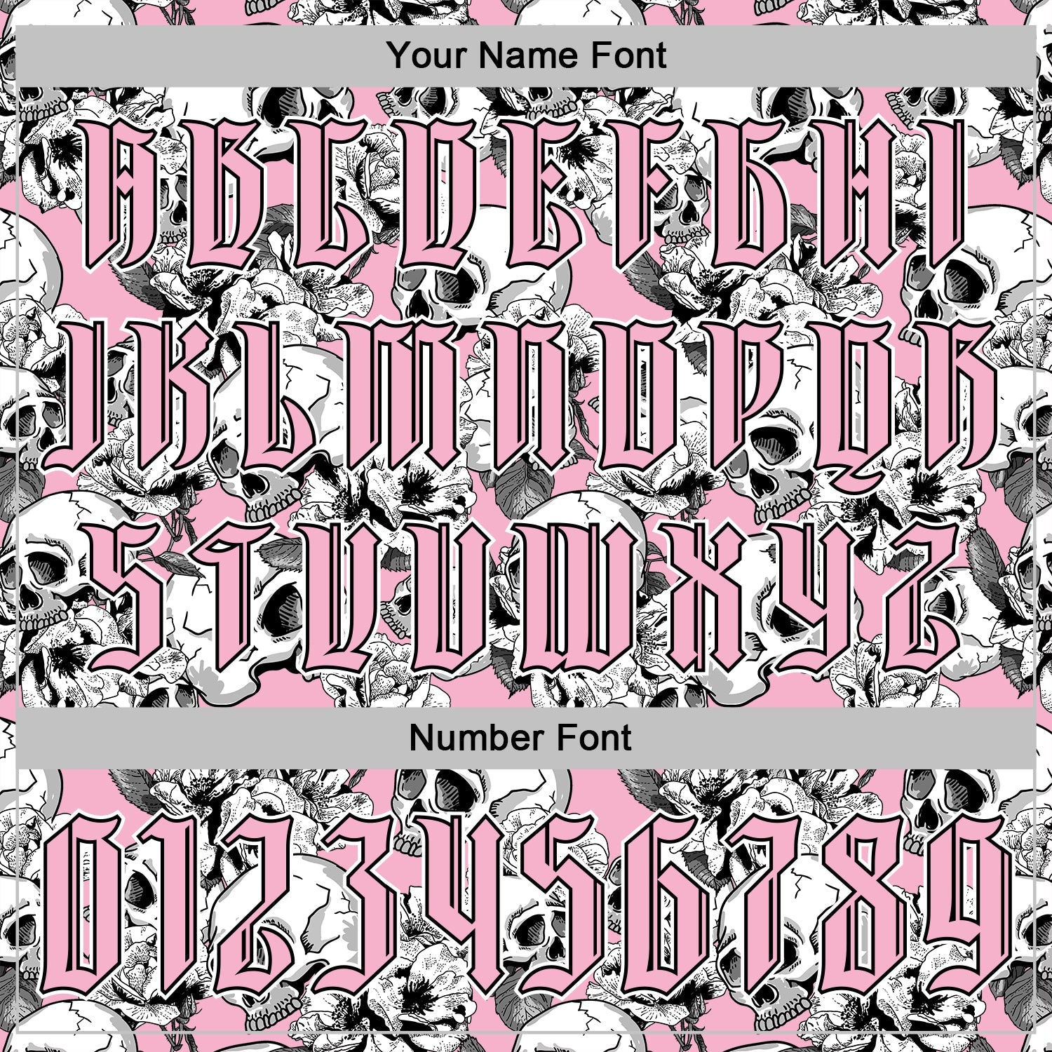 Custom Light Pink Black-White 3D Skull Roses Gothic Sports Pullover Sweatshirt Hoodie view 4