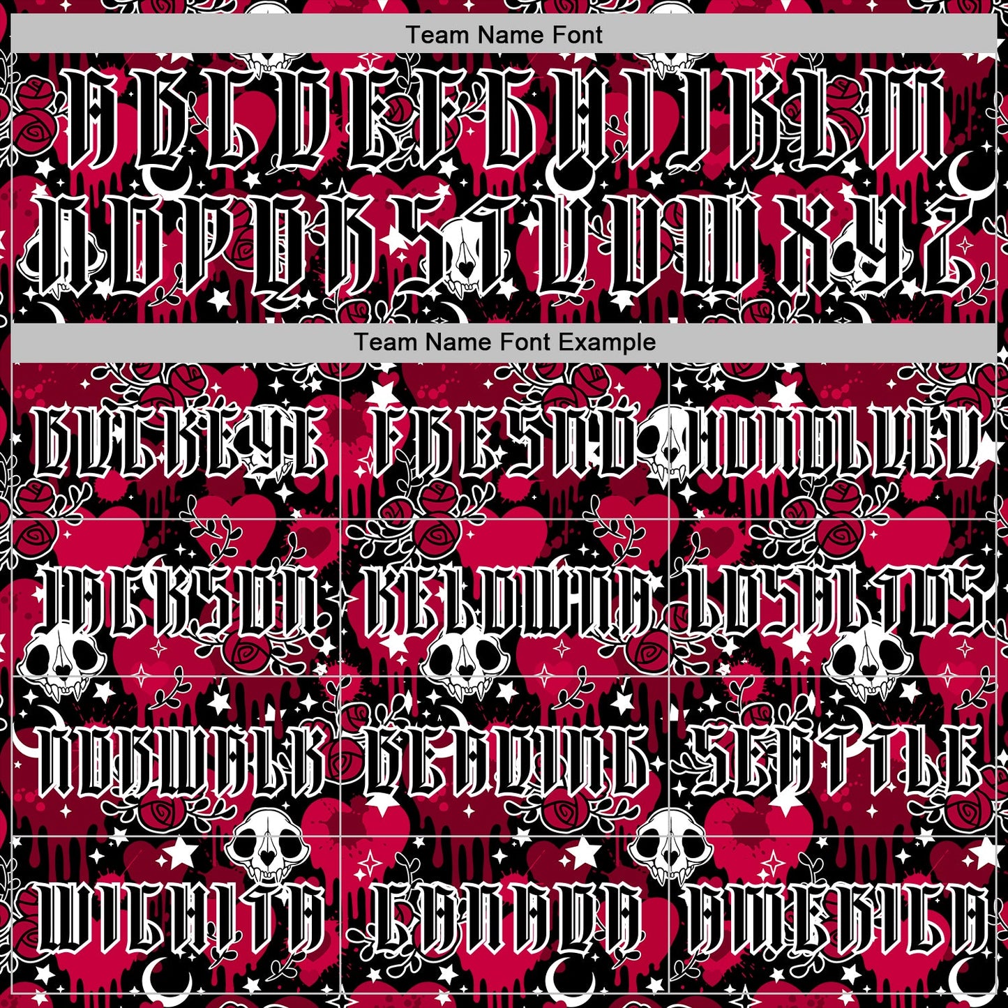 Custom Red Black-White 3D Skull Roses Gothic Splash Hearts Stars Sports Pullover Sweatshirt Hoodie view 3
