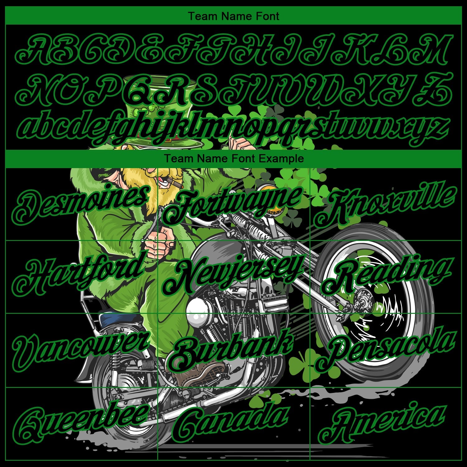 Custom Stitched Black Grass Green 3D Pattern Design St. Patrick's Day Motorcycle Motocross Racing Sports Pullover Sweatshirt Hoodie view 3