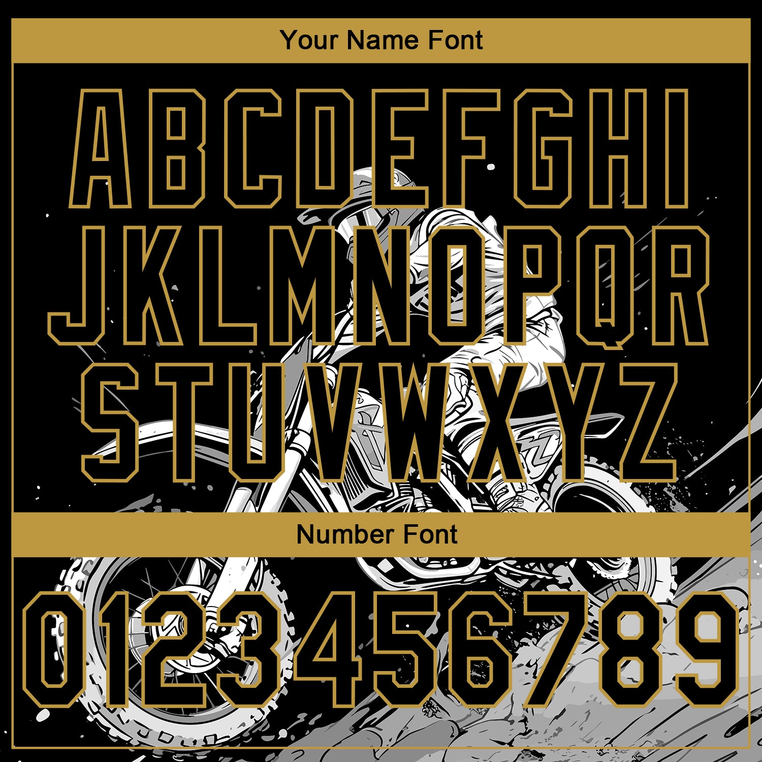Custom Stitched Black Old Gold 3D Pattern Design Motorcycle Motocross Racing Sports Pullover Sweatshirt Hoodie view 4