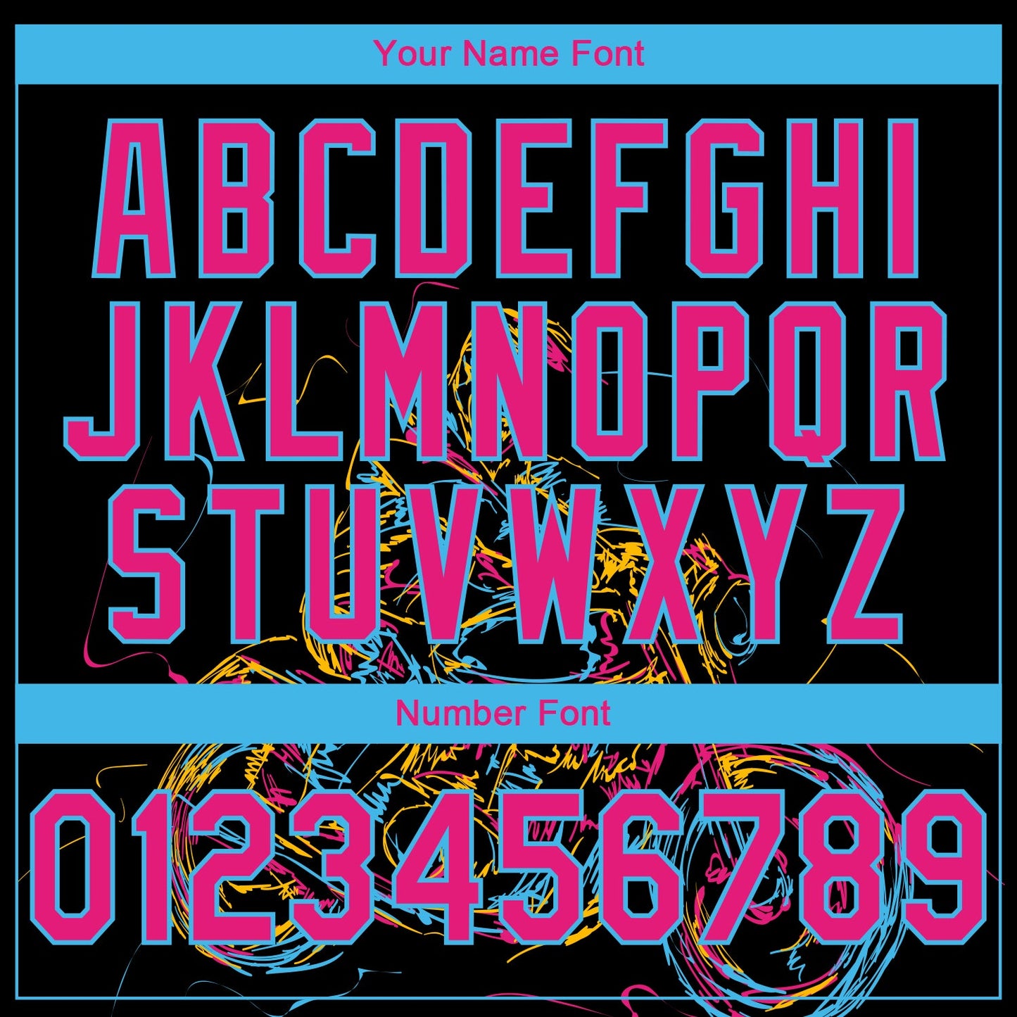 Custom Stitched Black Hot Pink-Sky Blue 3D Pattern Design Motorcycle Motocross Racing Sports Pullover Sweatshirt Hoodie view 4