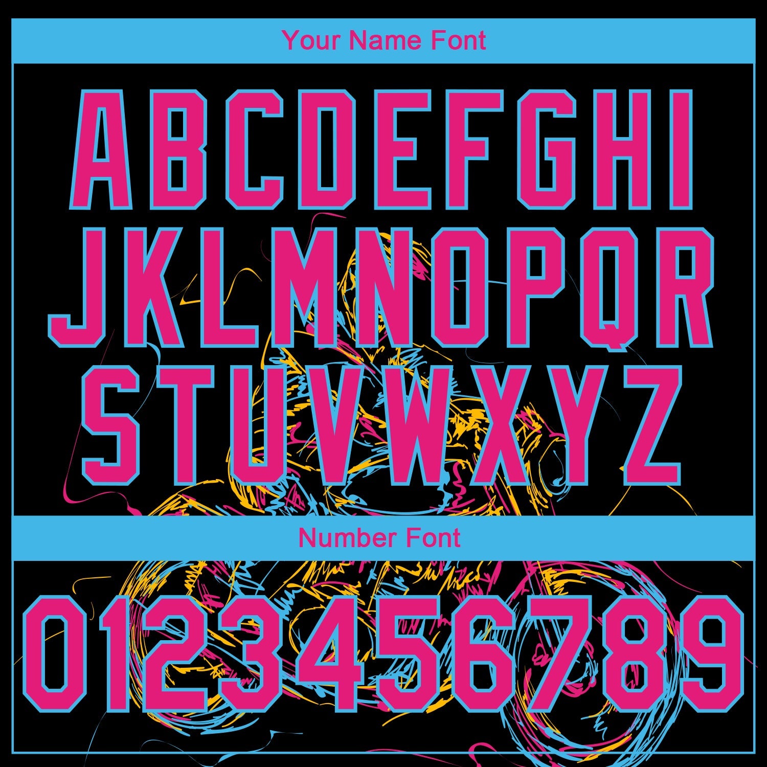 Custom Stitched Black Hot Pink-Sky Blue 3D Pattern Design Motorcycle Motocross Racing Sports Pullover Sweatshirt Hoodie view 4