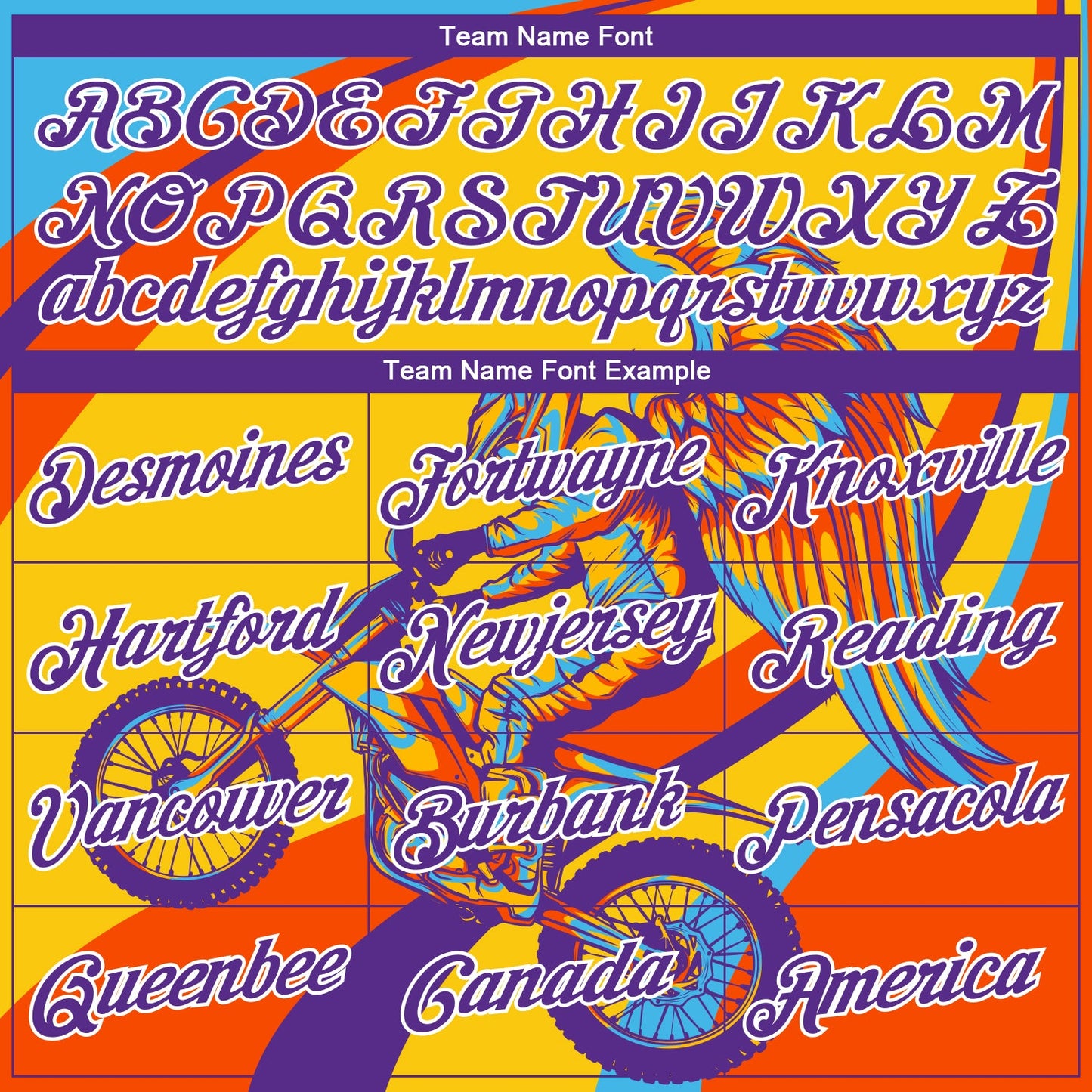 Custom Stitched Yellow Purple Orange-White 3D Pattern Design Motorcycle Motocross Racing Sports Pullover Sweatshirt Hoodie view 3