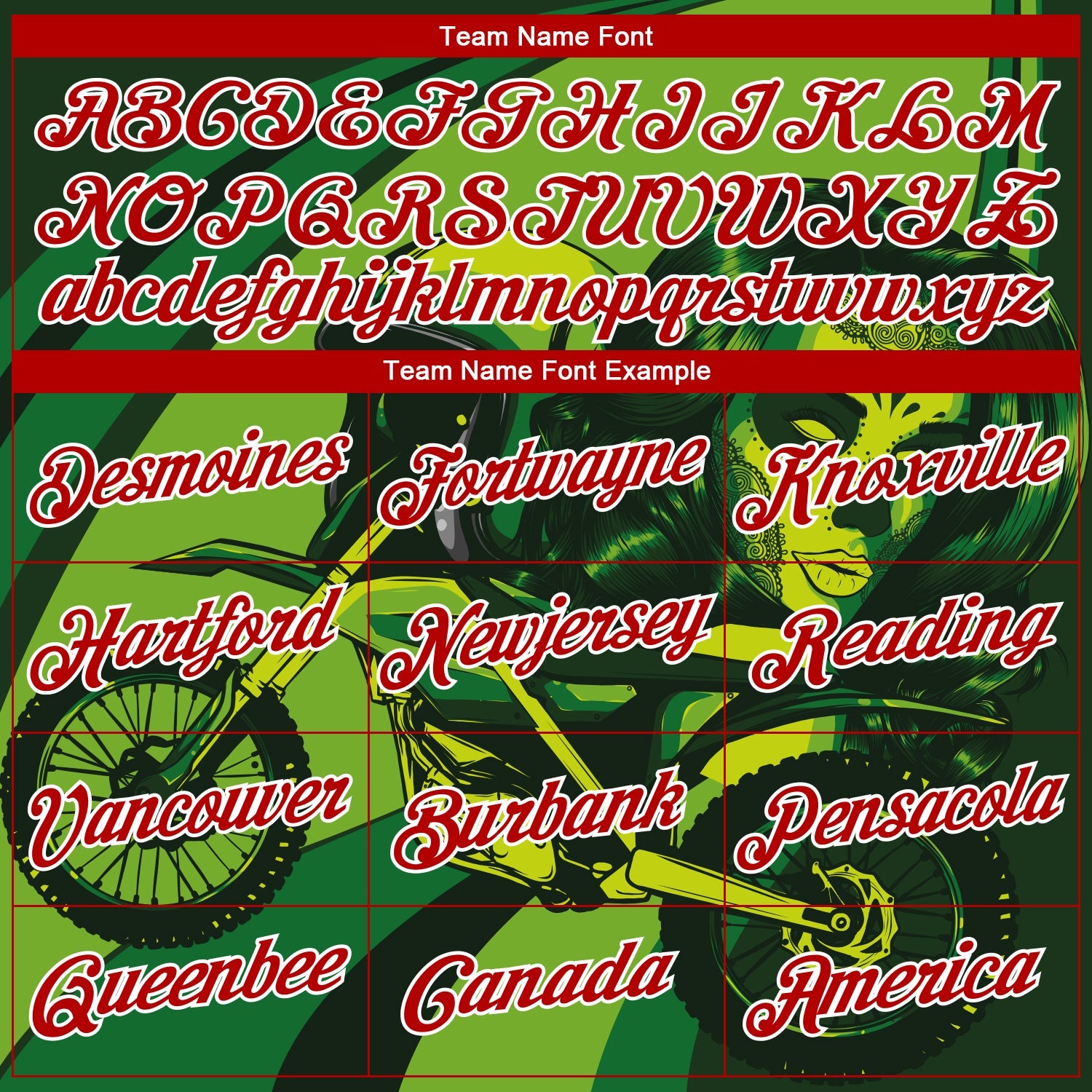 Custom Stitched Green Red-White 3D Pattern Design Motorcycle Motocross Skull Racing Sports Pullover Sweatshirt Hoodie view 3