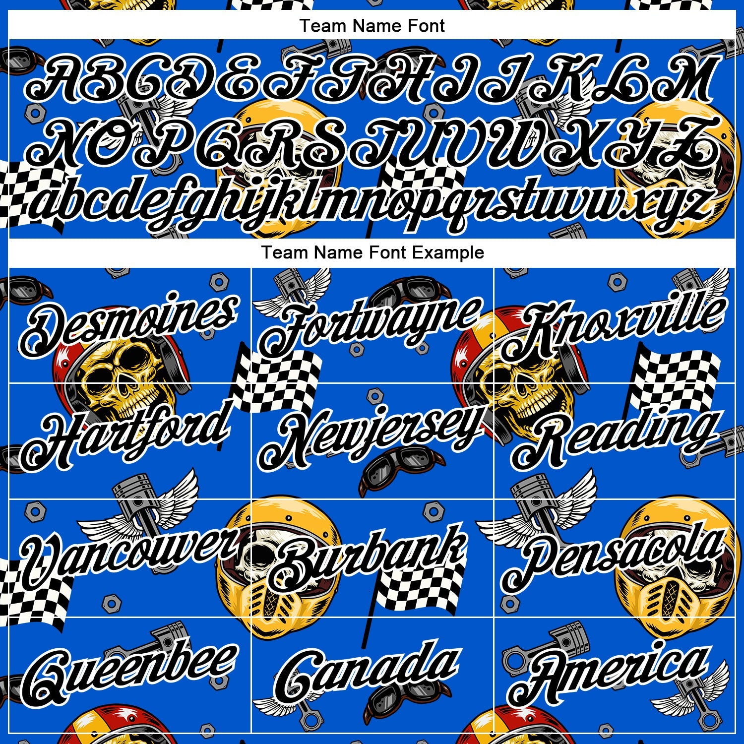 Custom Stitched Blue Black-White 3D Pattern Design Motorcycle Motocross Helmet Skull Racing Sports Pullover Sweatshirt Hoodie view 3