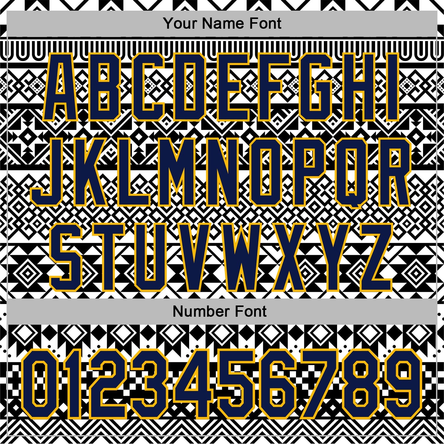 Custom Stitched White Navy-Gold 3D Pattern Design Tribal Ethnic Native American Sports Pullover Sweatshirt Hoodie view 4