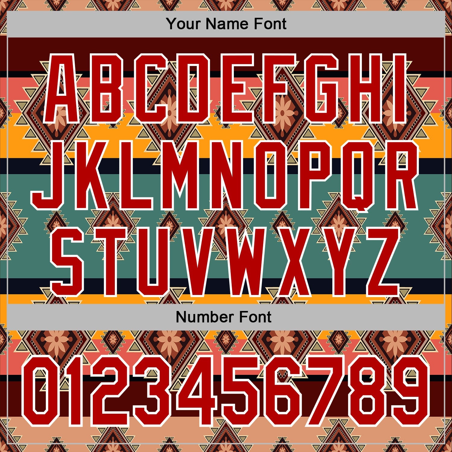 Custom Stitched Brown Red-White 3D Pattern Design Tribal Ethnic Native American Sports Pullover Sweatshirt Hoodie view 4