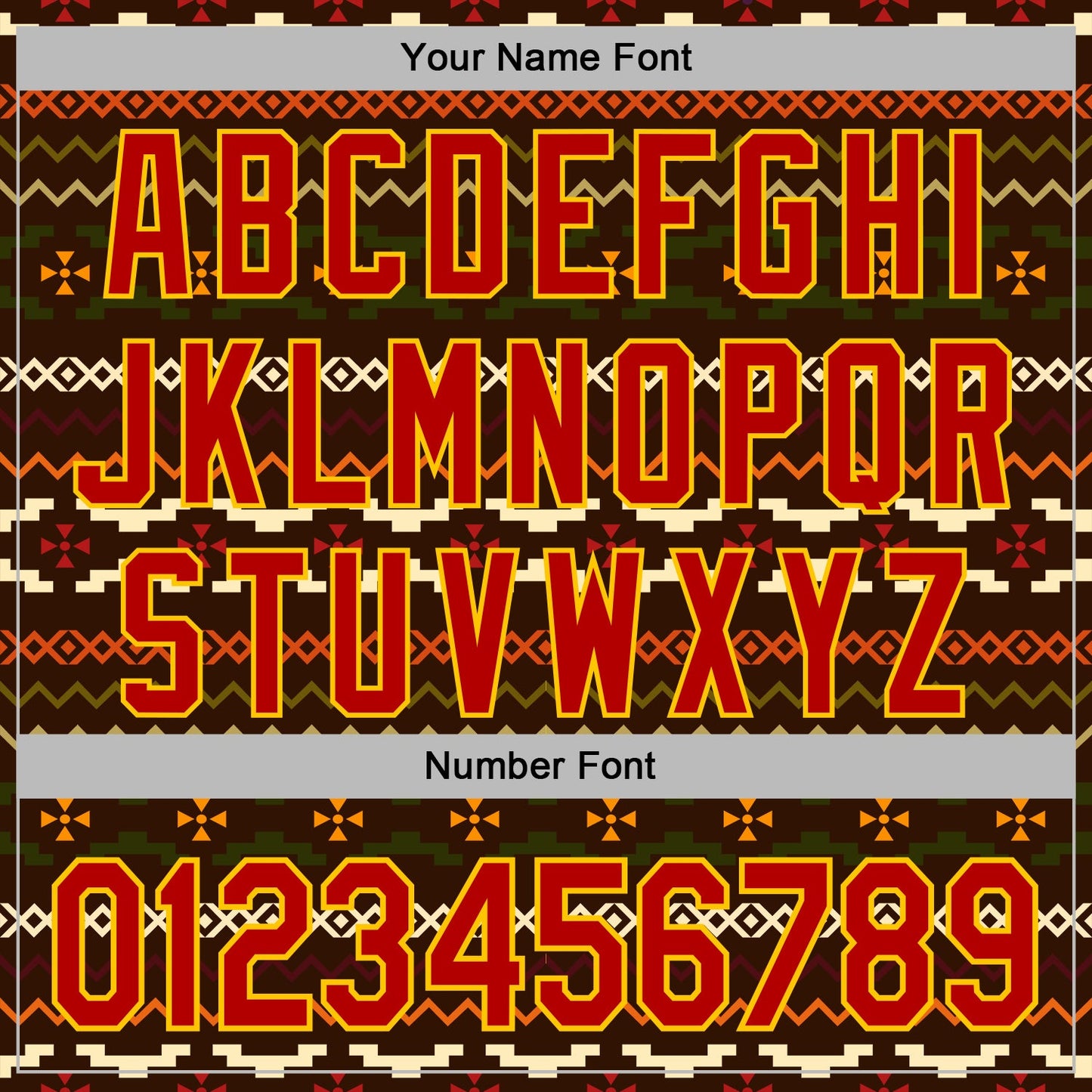 Custom Stitched Brown Red-Yellow 3D Pattern Design Tribal Ethnic Native American Sports Pullover Sweatshirt Hoodie view 4