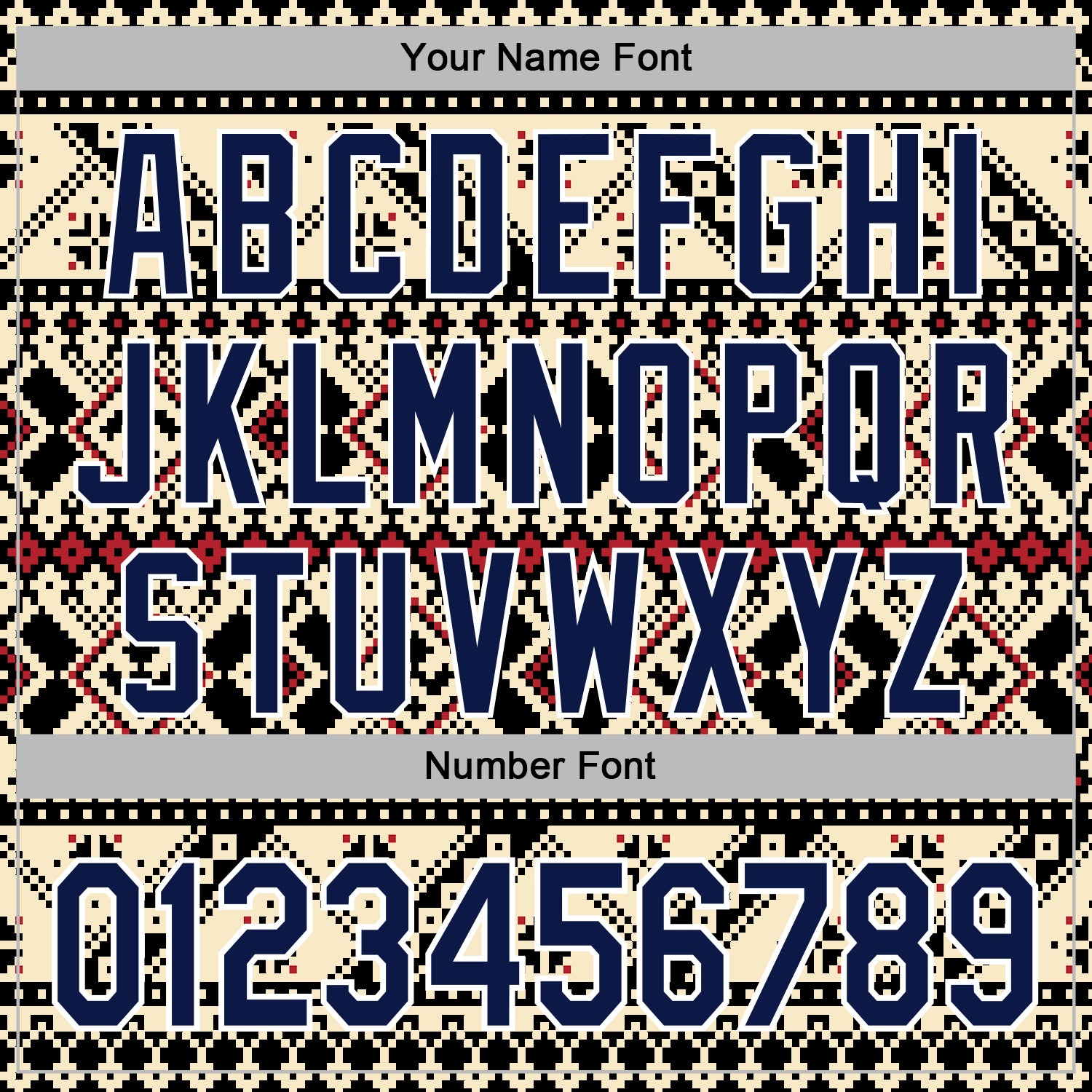 Custom Stitched Cream Navy Black-White 3D Pattern Design Tribal Ethnic Native American Sports Pullover Sweatshirt Hoodie view 4