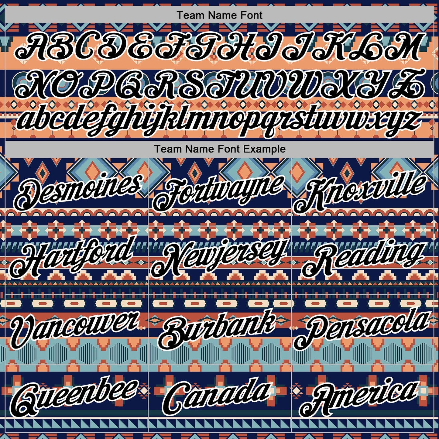 Custom Stitched Navy Black-White 3D Pattern Design Tribal Ethnic Native American Sports Pullover Sweatshirt Hoodie view 3