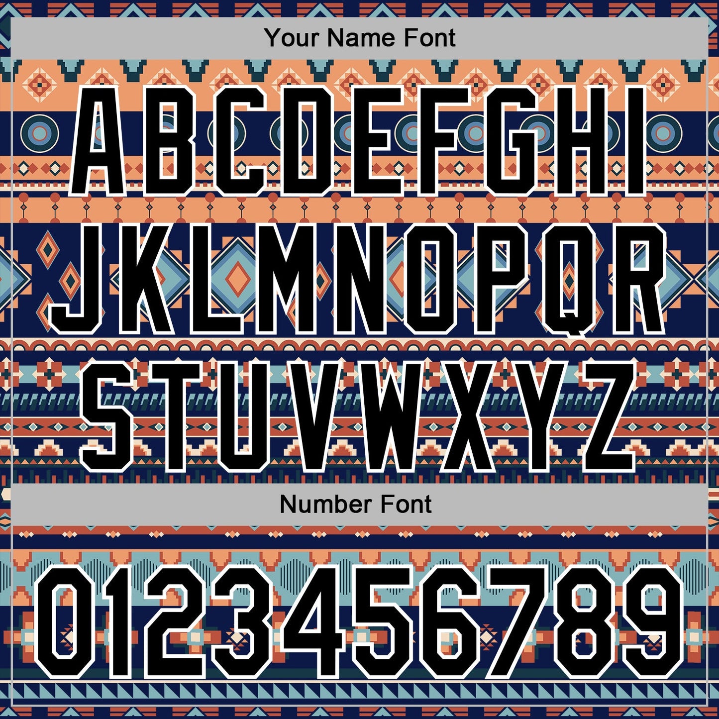 Custom Stitched Navy Black-White 3D Pattern Design Tribal Ethnic Native American Sports Pullover Sweatshirt Hoodie view 4