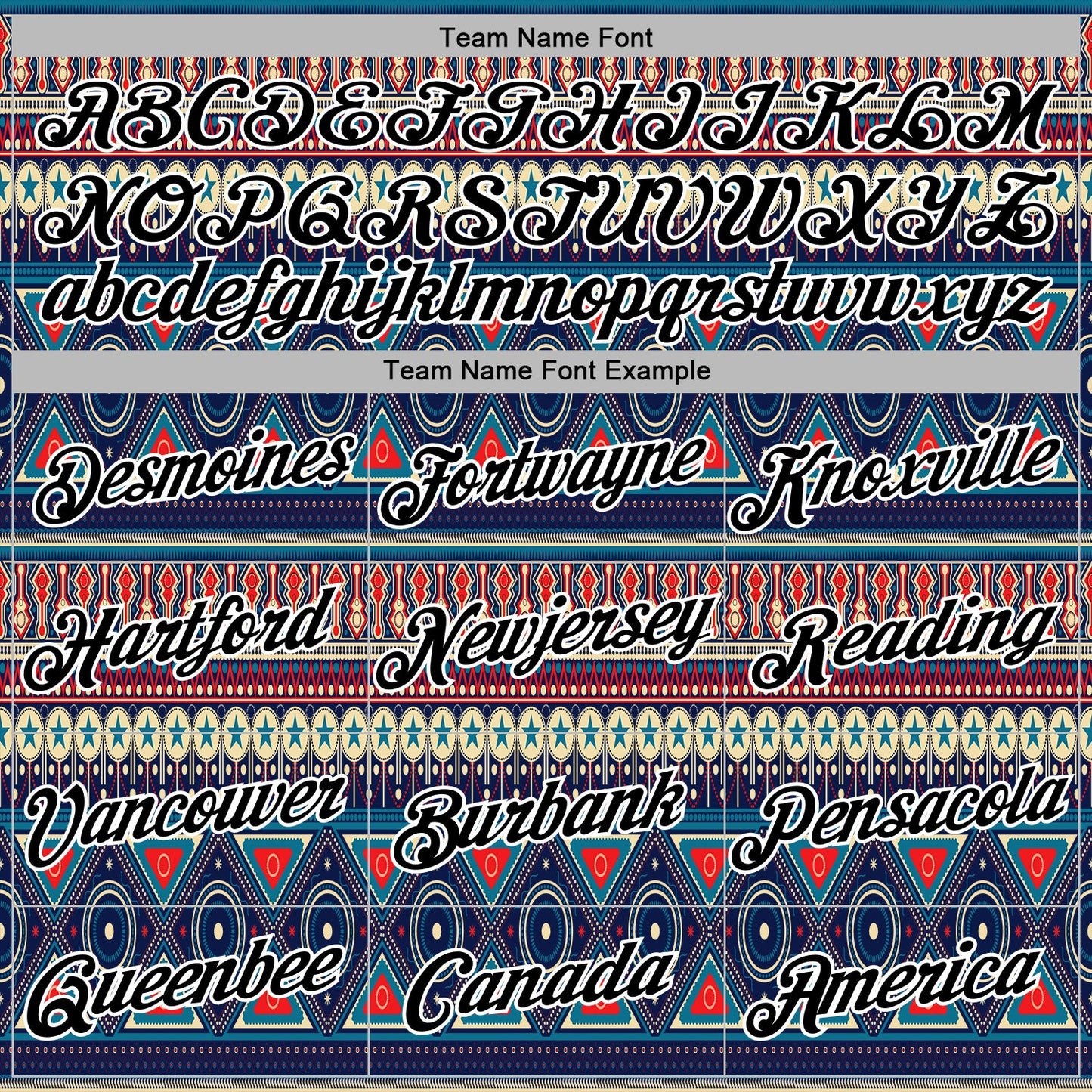 Custom Stitched Navy Black-White 3D Pattern Design Tribal Ethnic Native American Sports Pullover Sweatshirt Hoodie view 3