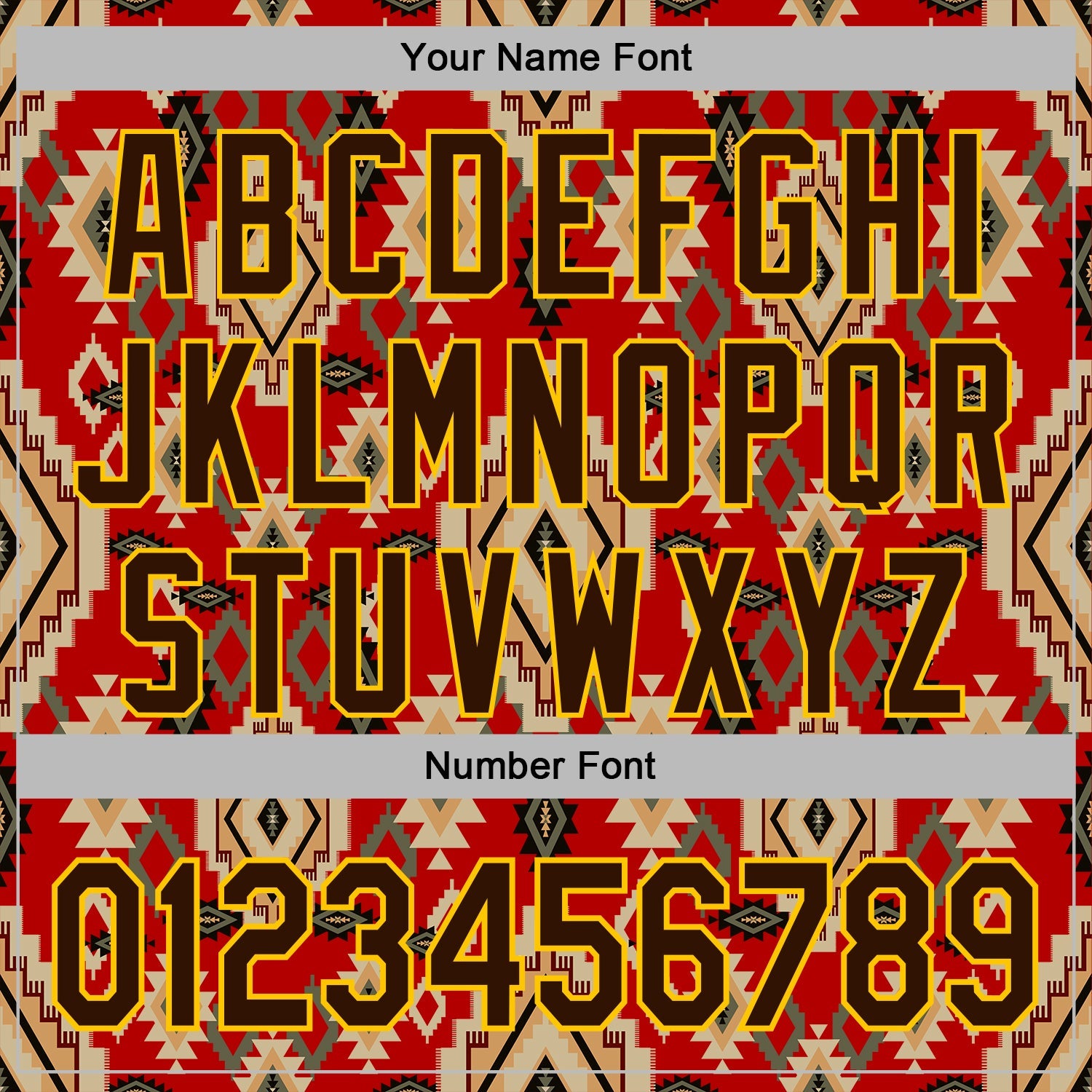 Custom Stitched Red Brown-Yellow 3D Pattern Design Tribal Ethnic Native American Sports Pullover Sweatshirt Hoodie view 4