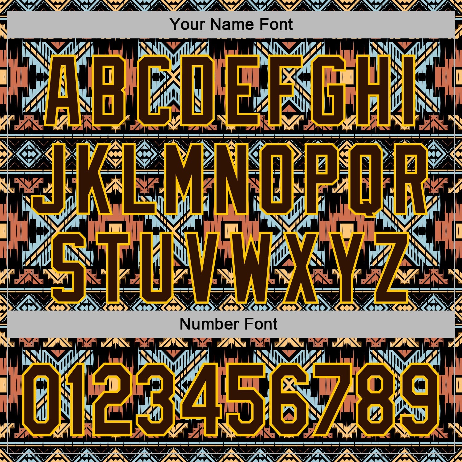 Custom Stitched Black Brown-Yellow 3D Pattern Design Tribal Ethnic Native American Sports Pullover Sweatshirt Hoodie view 4