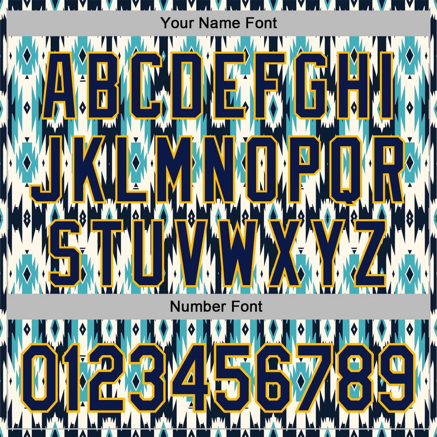 Custom Stitched Cream Navy-Gold 3D Pattern Design Tribal Ethnic Native American Sports Pullover Sweatshirt Hoodie view 4