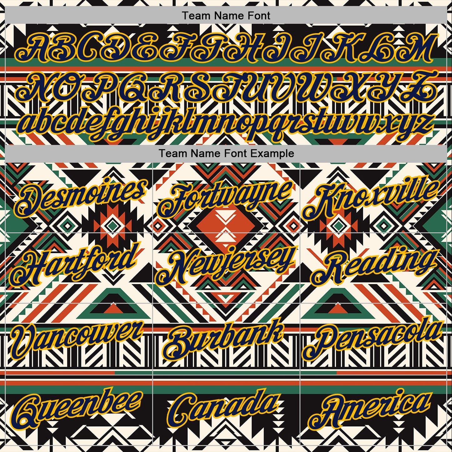 Custom Stitched Black Navy-Gold 3D Pattern Design Tribal Ethnic Native American Sports Pullover Sweatshirt Hoodie view 3