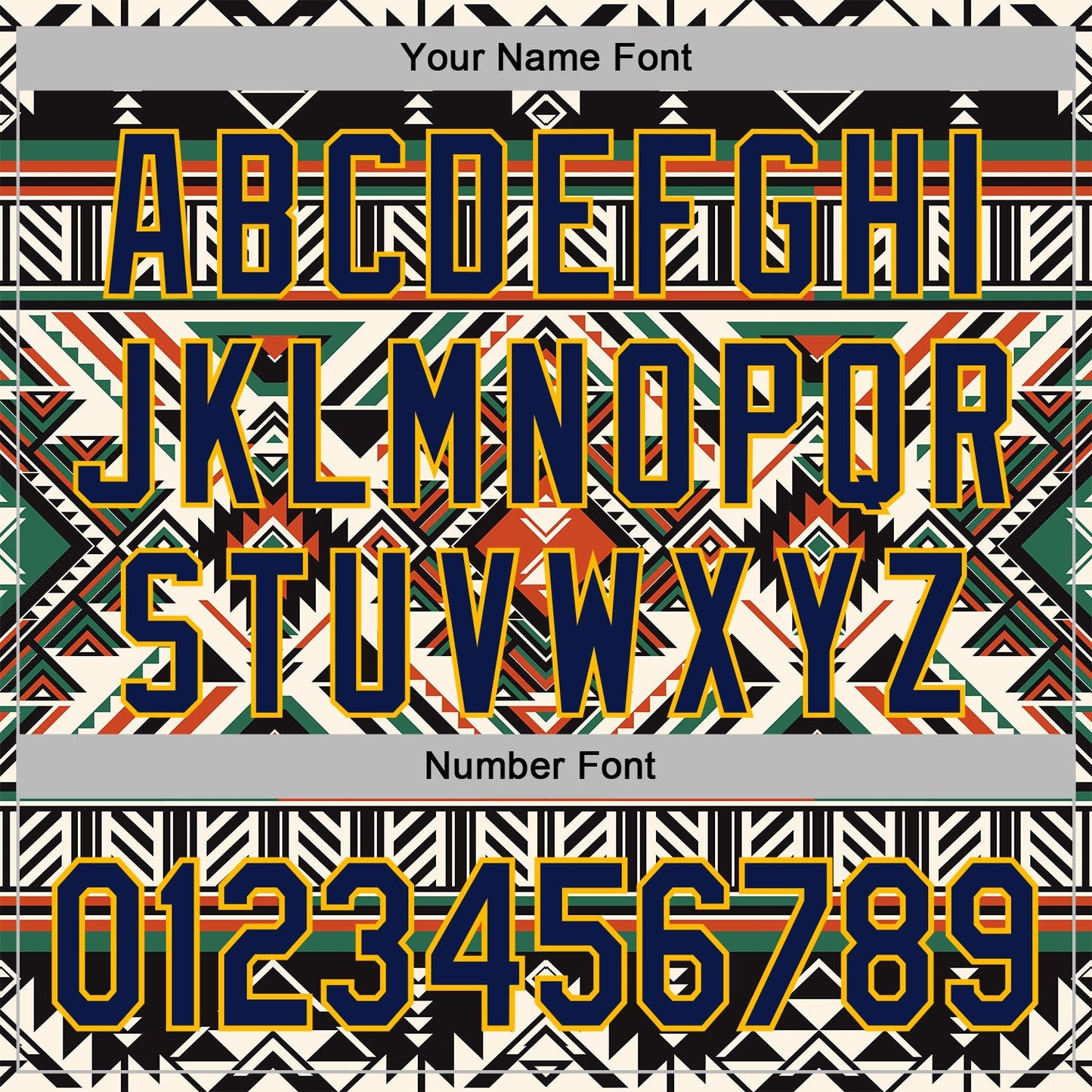 Custom Stitched Black Navy-Gold 3D Pattern Design Tribal Ethnic Native American Sports Pullover Sweatshirt Hoodie view 4