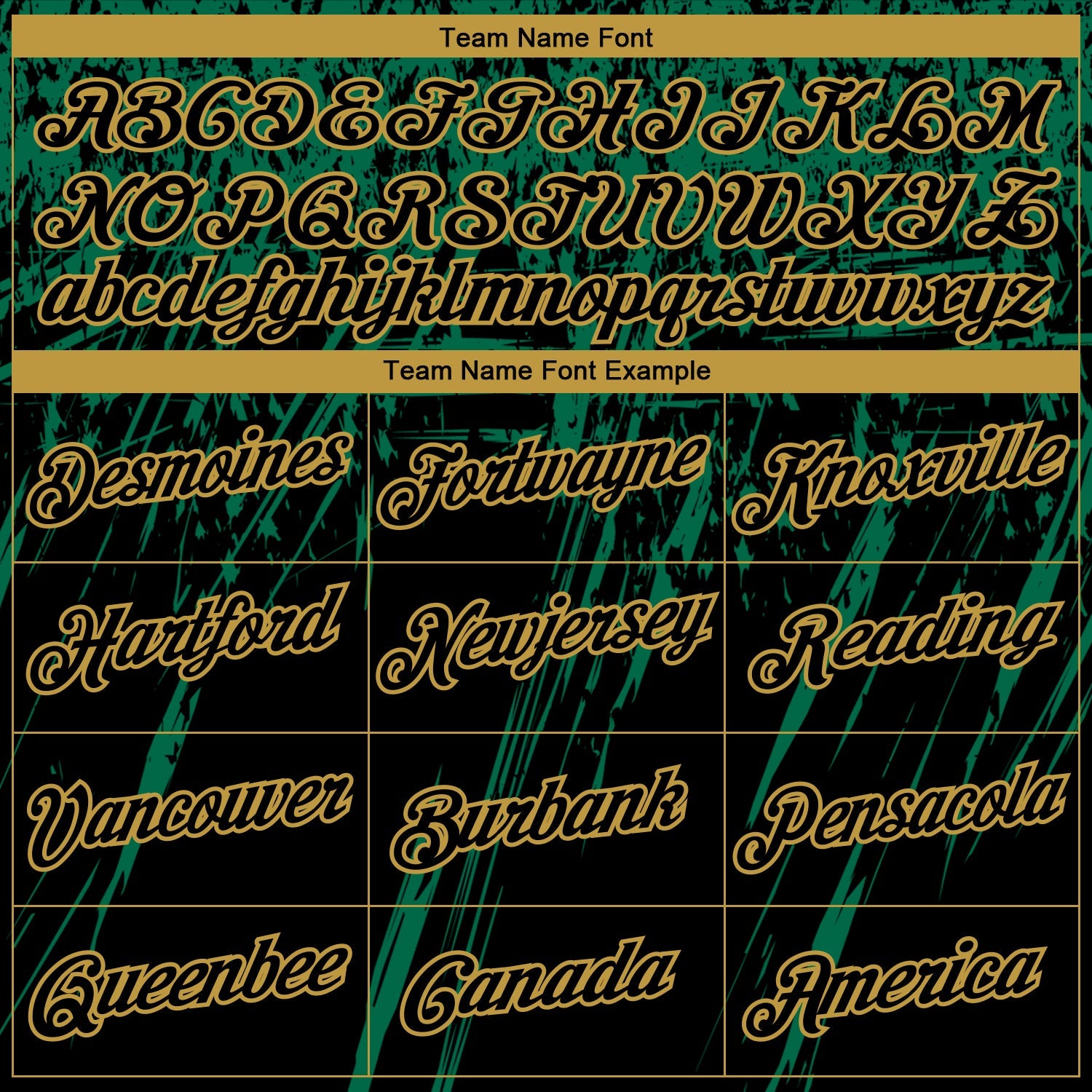 Custom Stitched Black Kelly Green-Old Gold 3D Pattern Design Splash Grunge Art Sports Pullover Sweatshirt Hoodie view 3