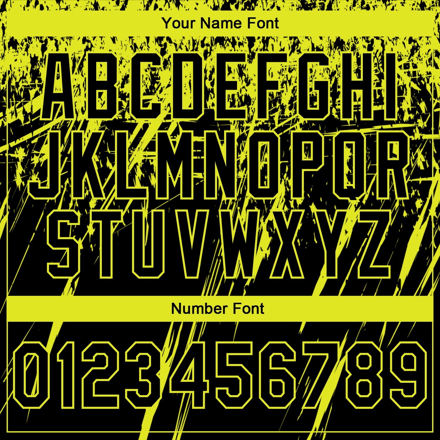 Custom Stitched Black Neon Yellow 3D Pattern Design Splash Grunge Art Sports Pullover Sweatshirt Hoodie view 4
