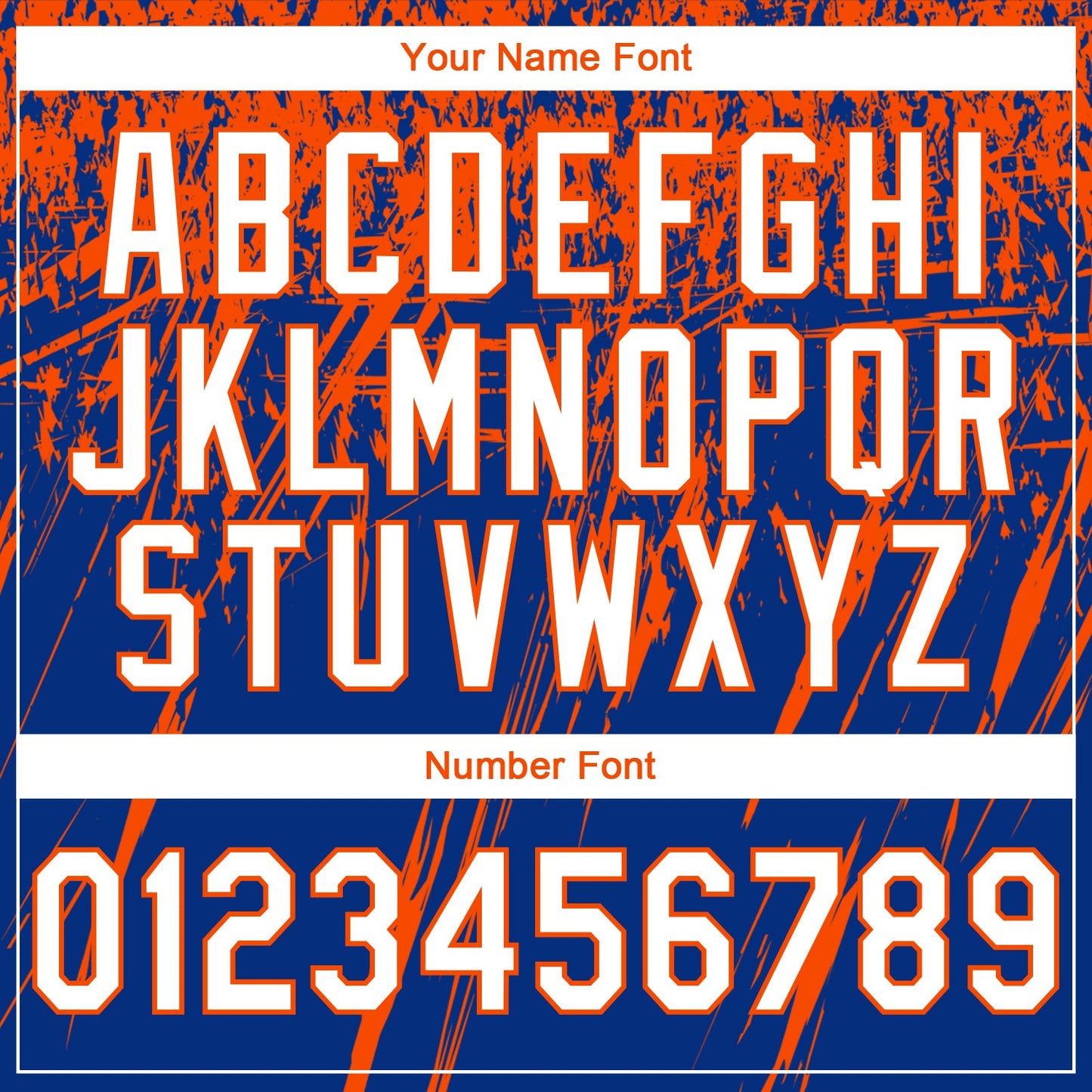 Custom Stitched Royal White-Orange 3D Pattern Design Splash Grunge Art Sports Pullover Sweatshirt Hoodie view 4